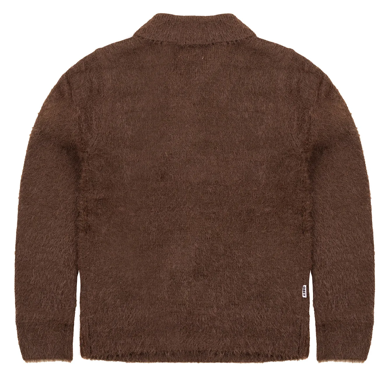 Layer Trend Obey Womens  Esme Polo Sweater Chocolate