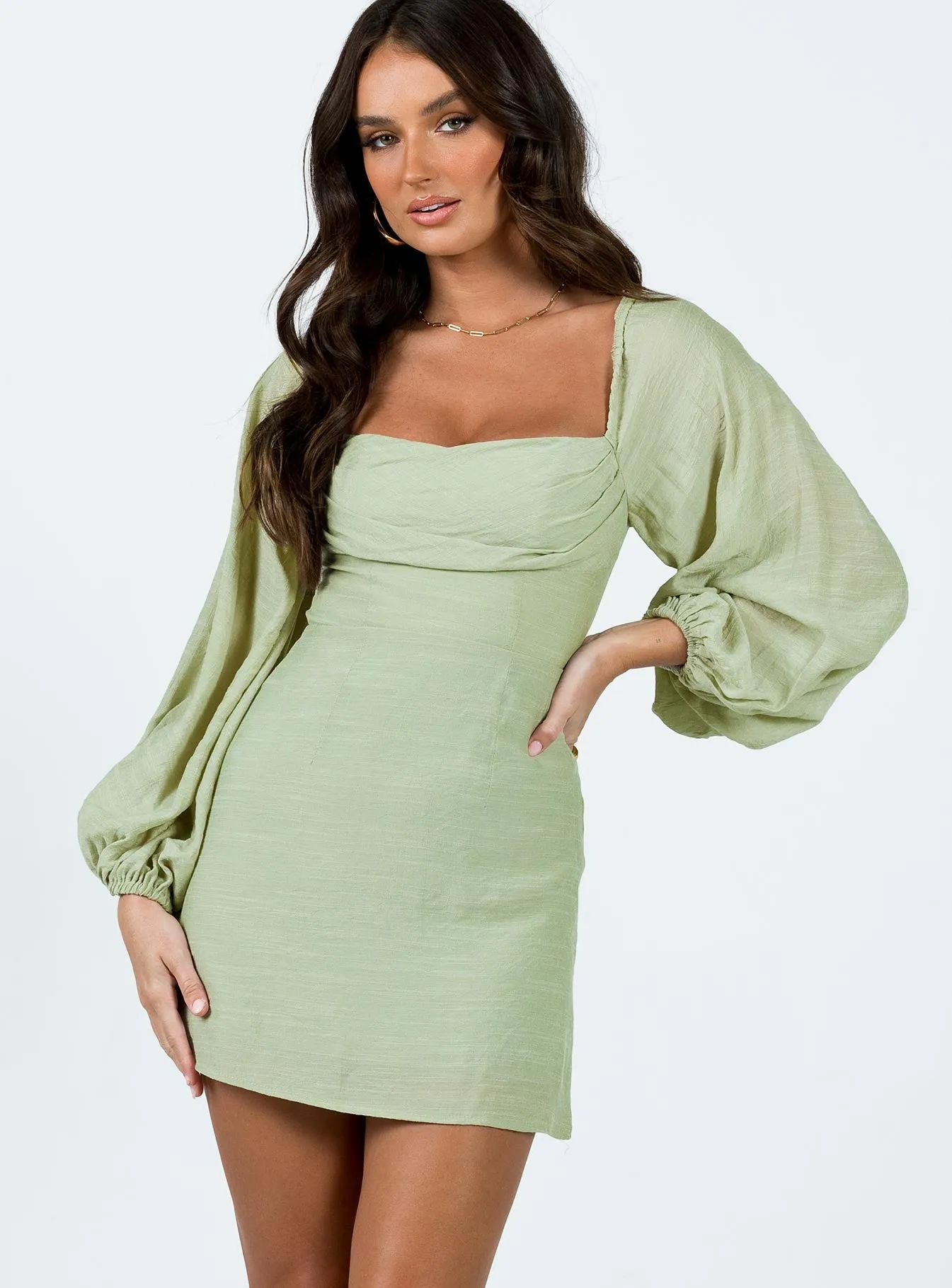 All Day Ready Warra Mini Dress Sage