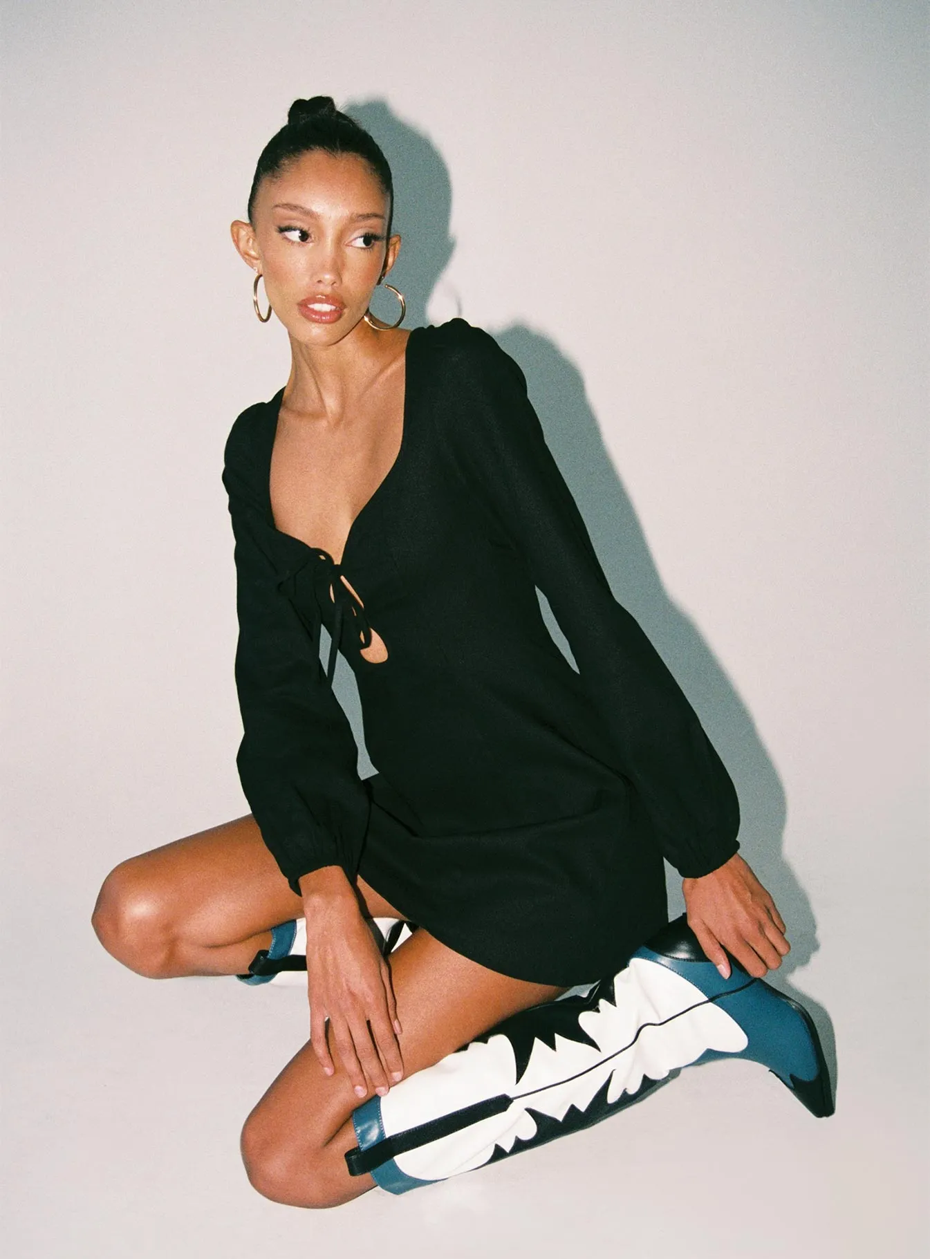 Arabela Mini Dress Black Floral design