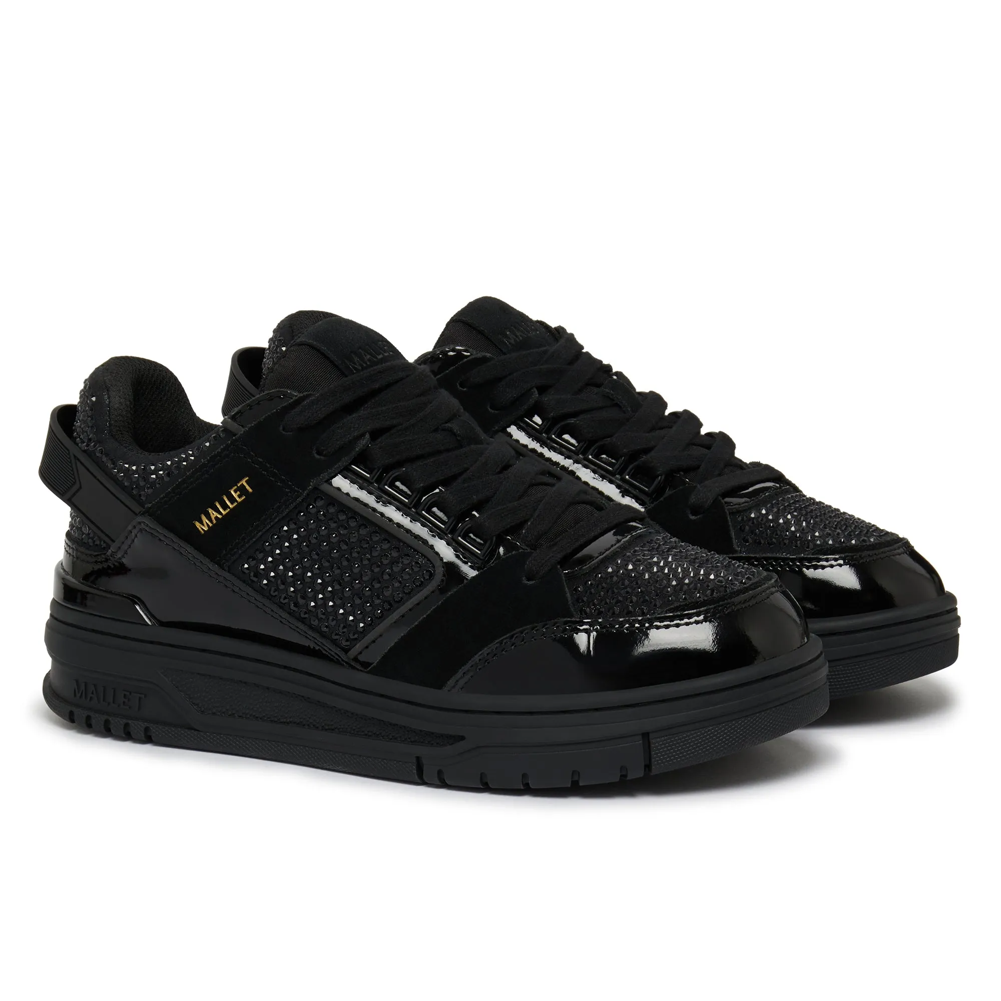 Compton Swarovski Triple Black Womens Supportive arch