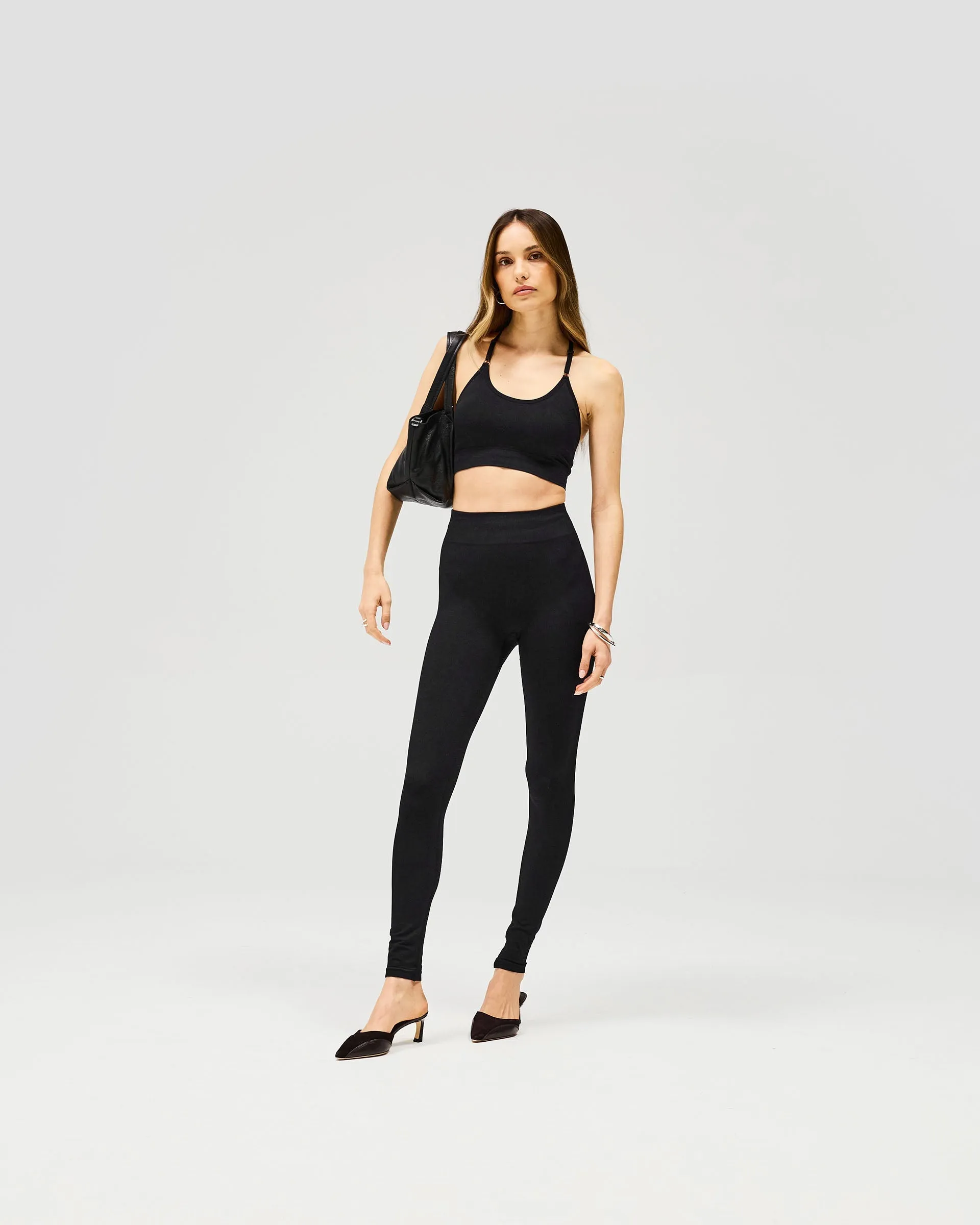 Owners Club Contour Seamless Legging - Jet Black Studio Practice Eco Friendly