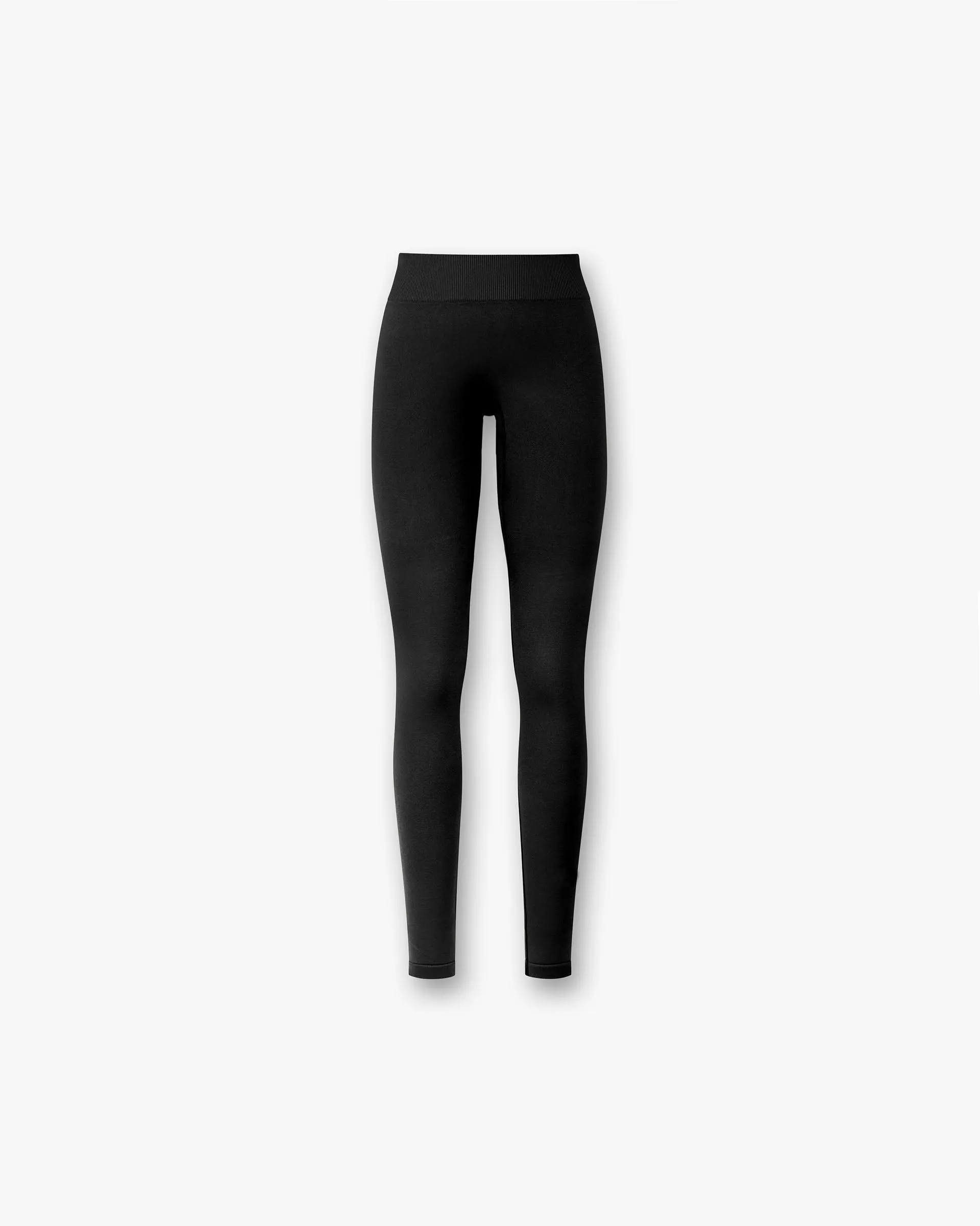 Work Commute Breathable Fabric Owners Club Contour Seamless Legging - Jet Black