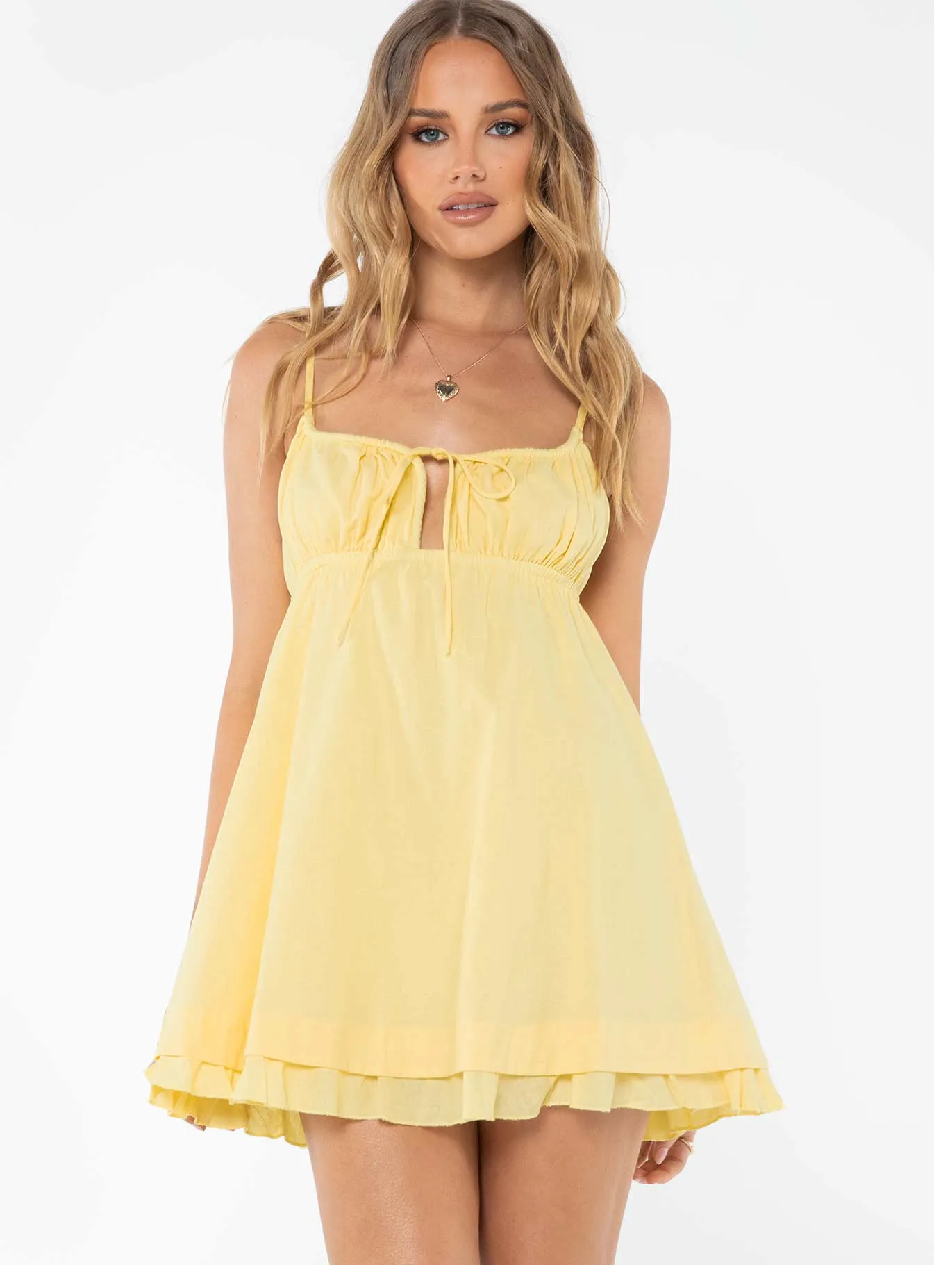 Relax Cut Sister Charm Empress Of Love Mini Dress Yellow