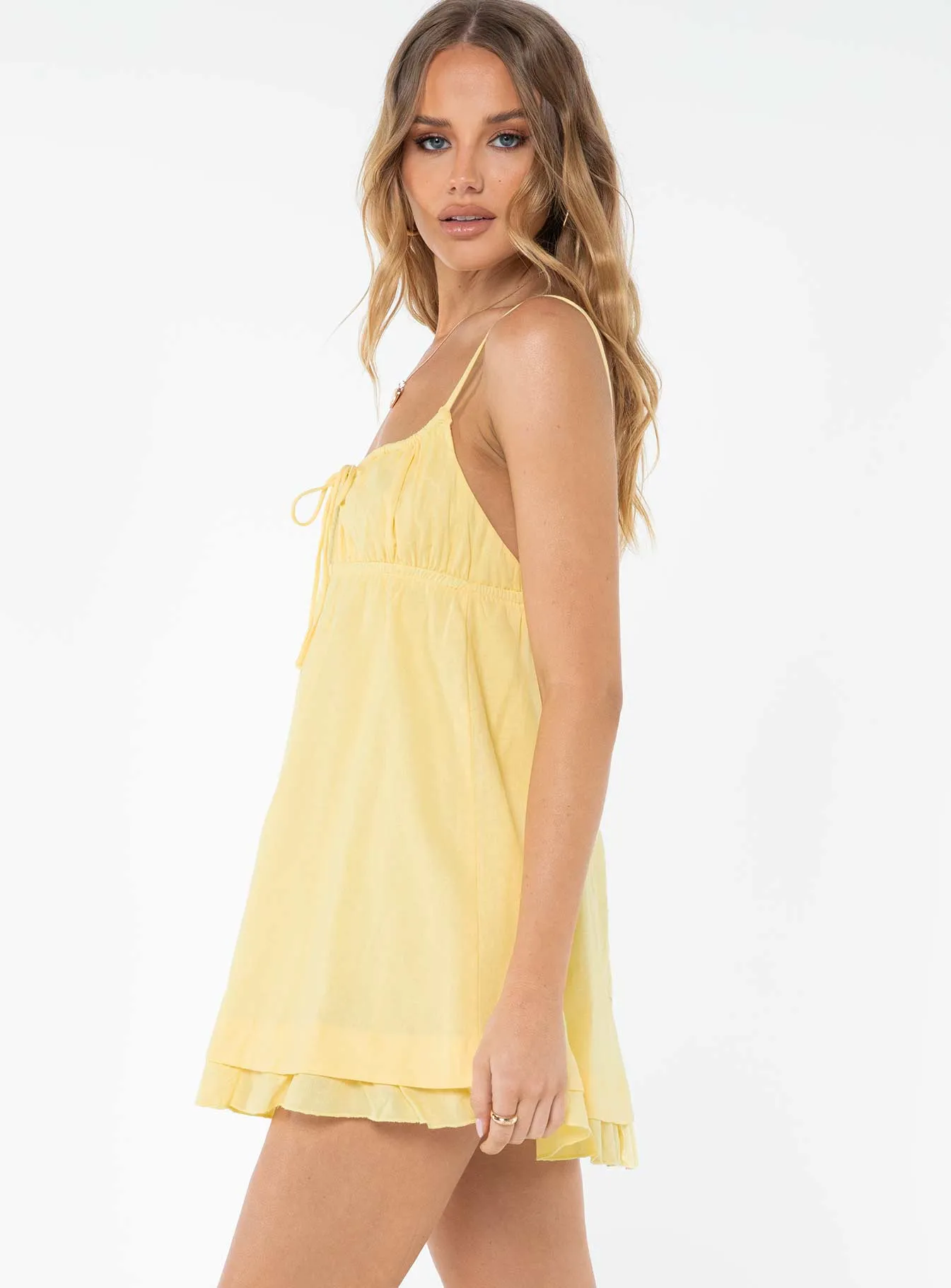 Timeless Look Empress Of Love Mini Dress Yellow