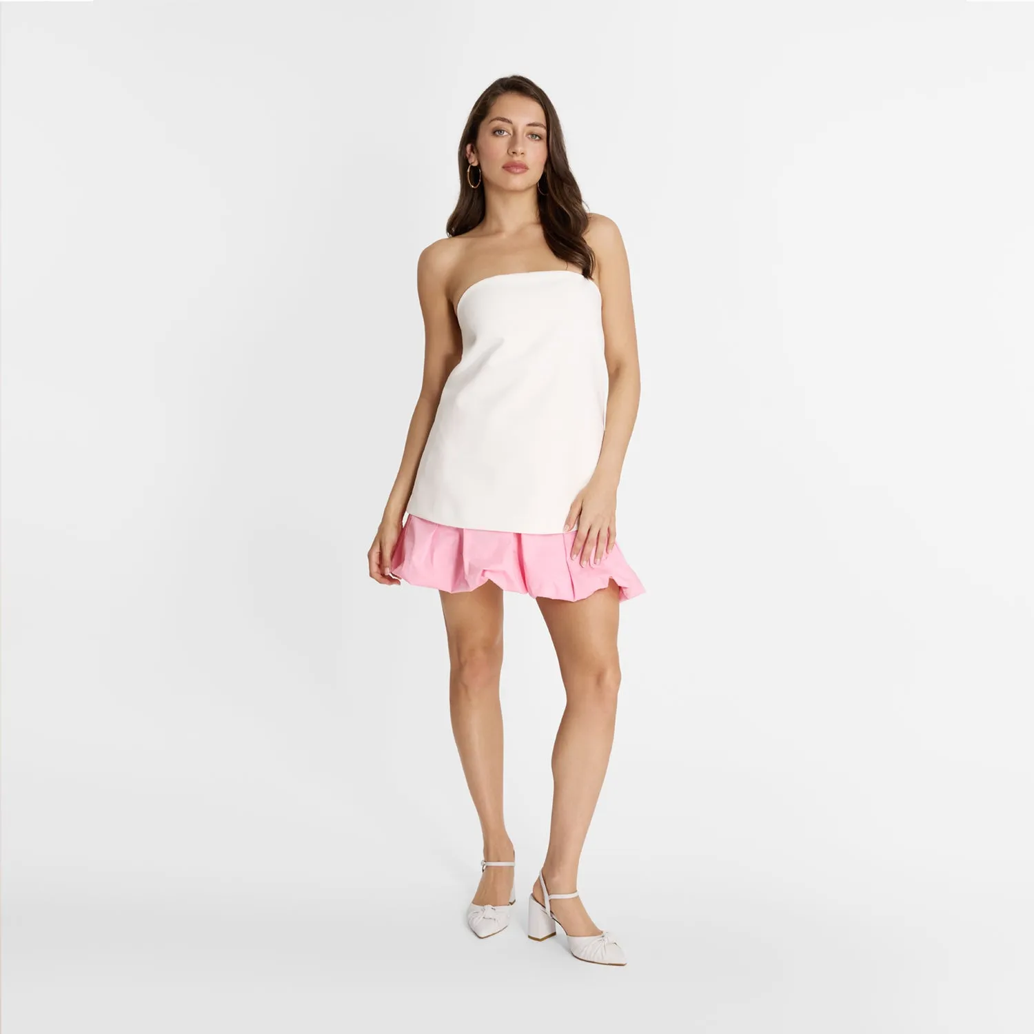 Ally Heel | Cream Leather Chunky Heeled Boots