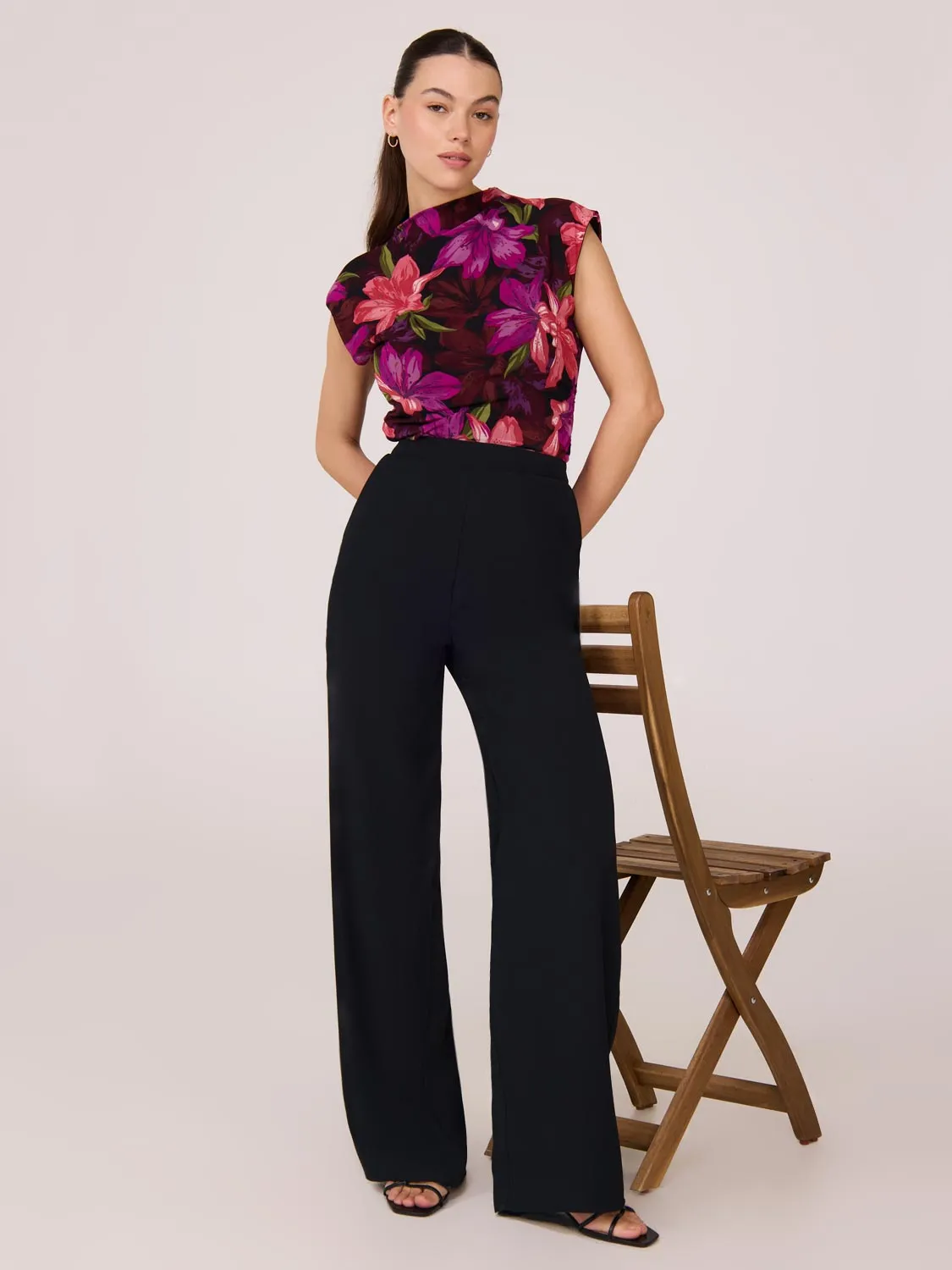 Detachable belt Wide-Leg Pants