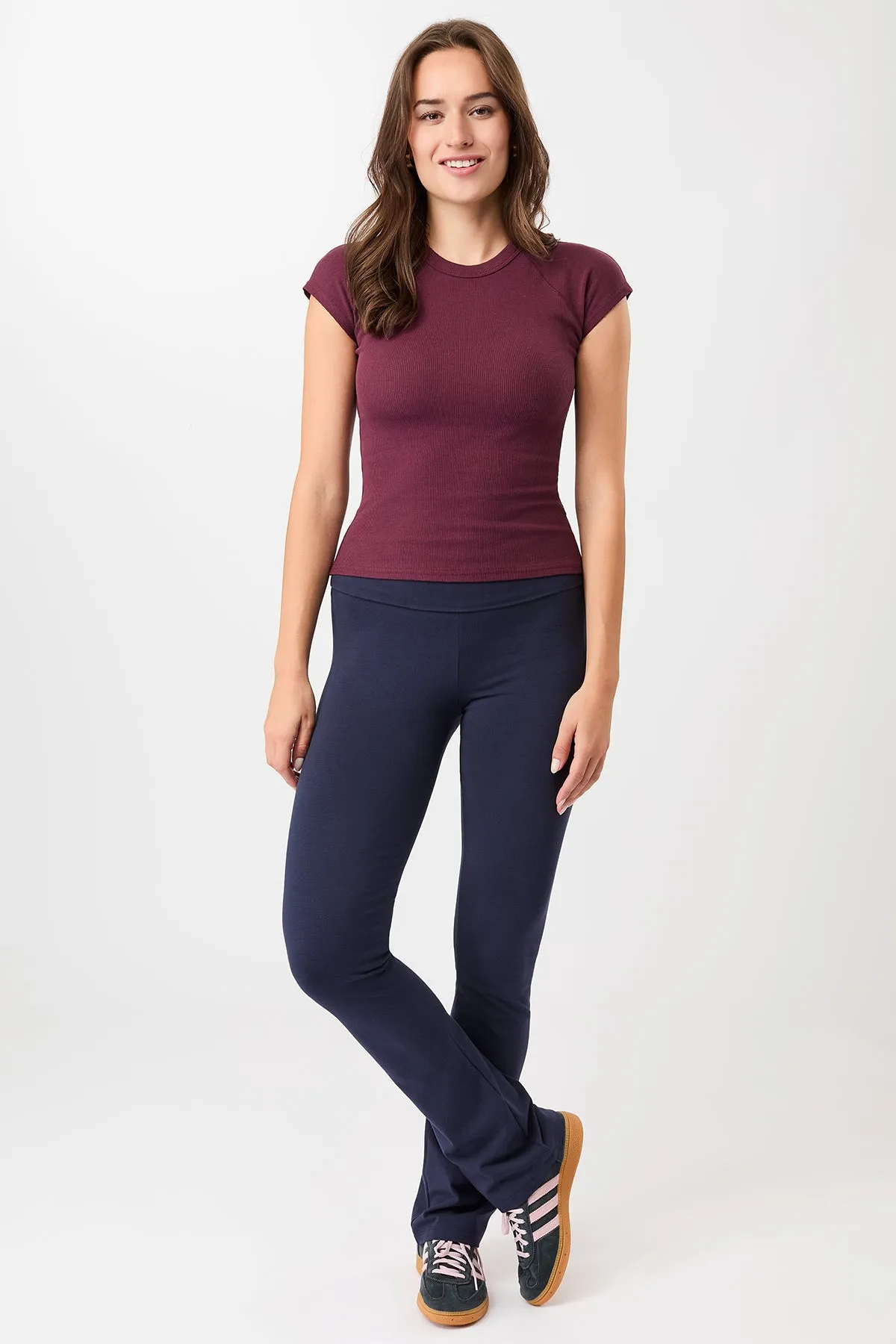 Slim Fit Ribbed Tee - Prism, GOTS Cozy Fit Design Relaxed and Easy