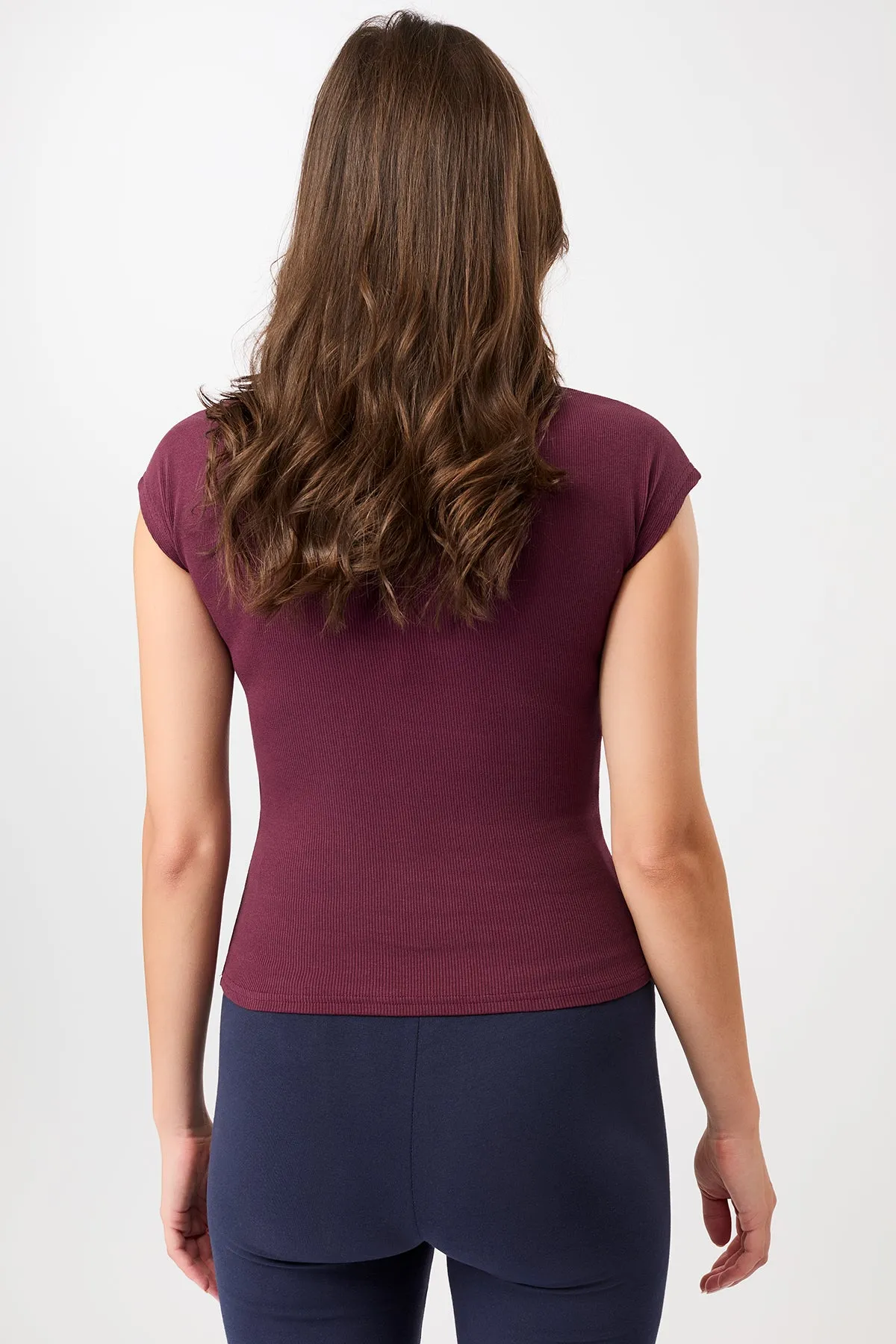 Slim Fit Ribbed Tee - Prism, GOTS Sophisticated Casual Slim fit clothing