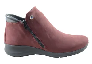 Flex & Go Yonda Womens Comfort Leather Ankle Boots Made In Portugal Breathable Upper Protective Finish Adventure Seeker