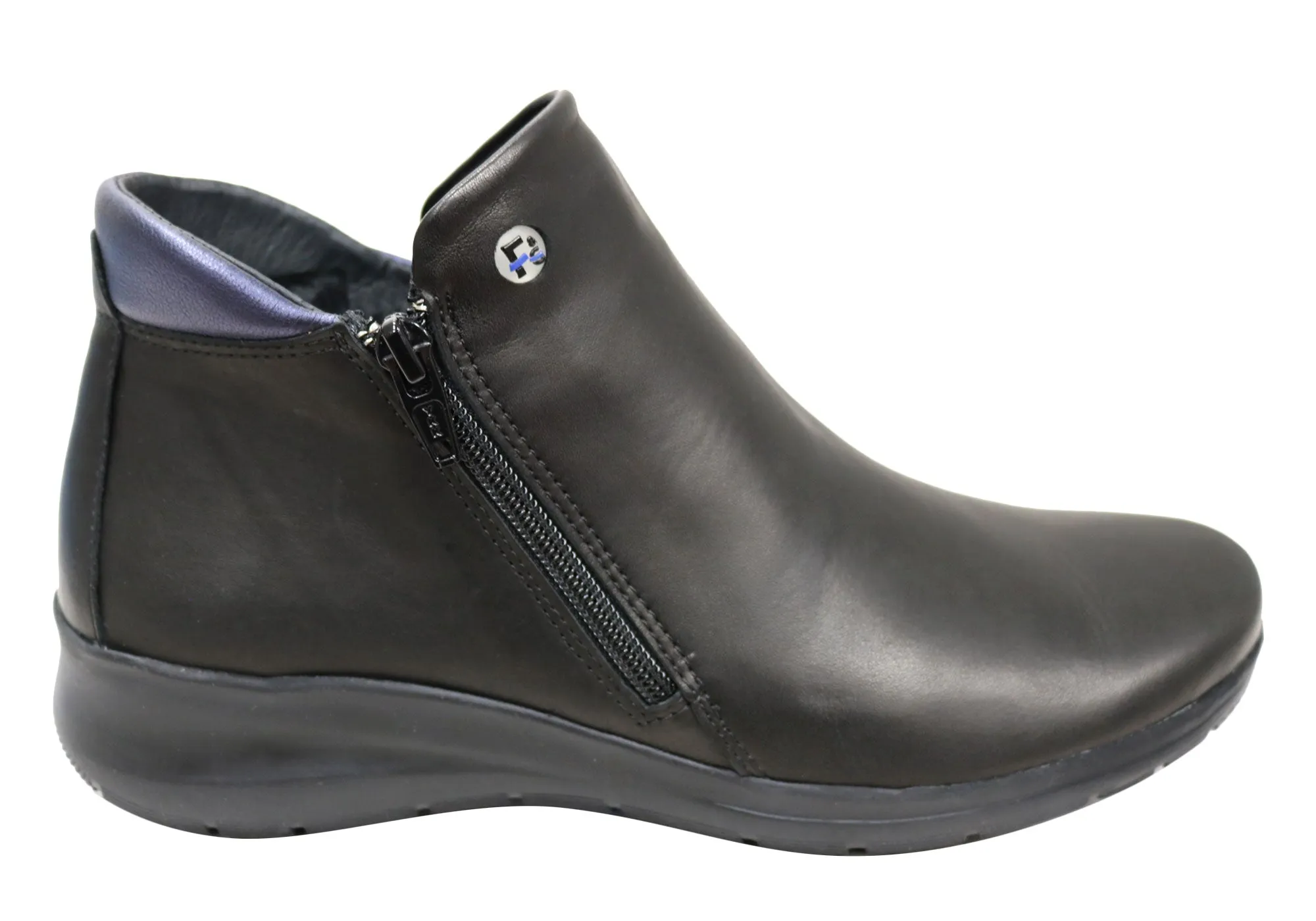 Insulated Cold Climate Tough Sole Flex & Go Yonda Womens Comfort Leather Ankle Boots Made In Portugal