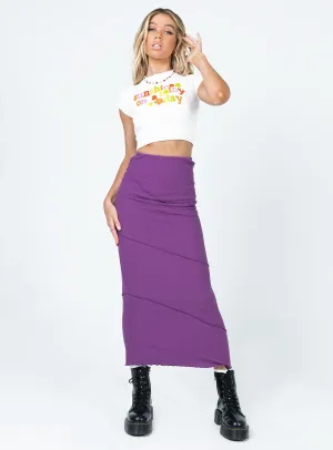 Oscar Maxi Skirt Dark Purple quick dry Crisp Edge