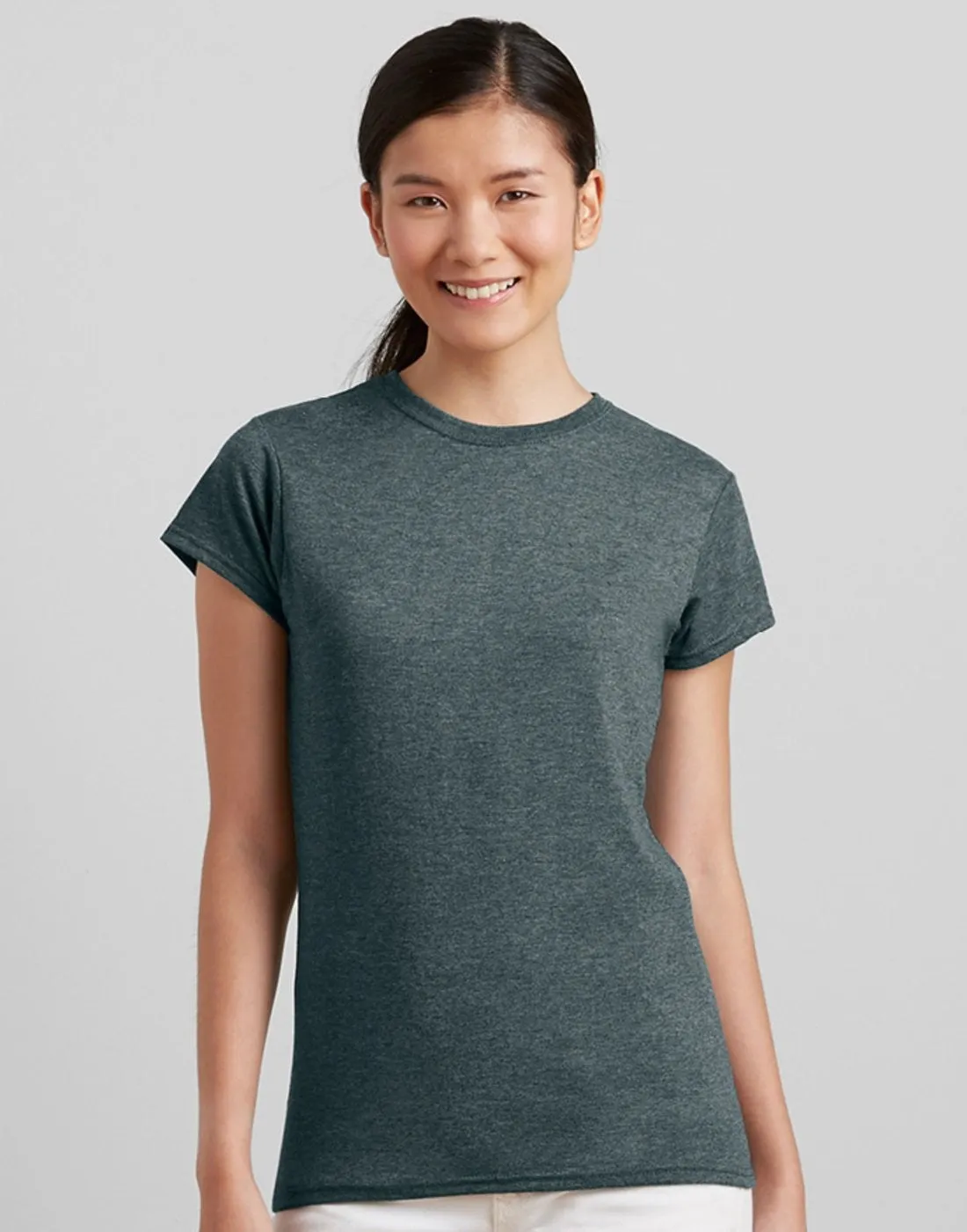 Women's Softstyle Ringspun T-Shirt | AZALEA Soft Brushed Finish Sleek Stretch