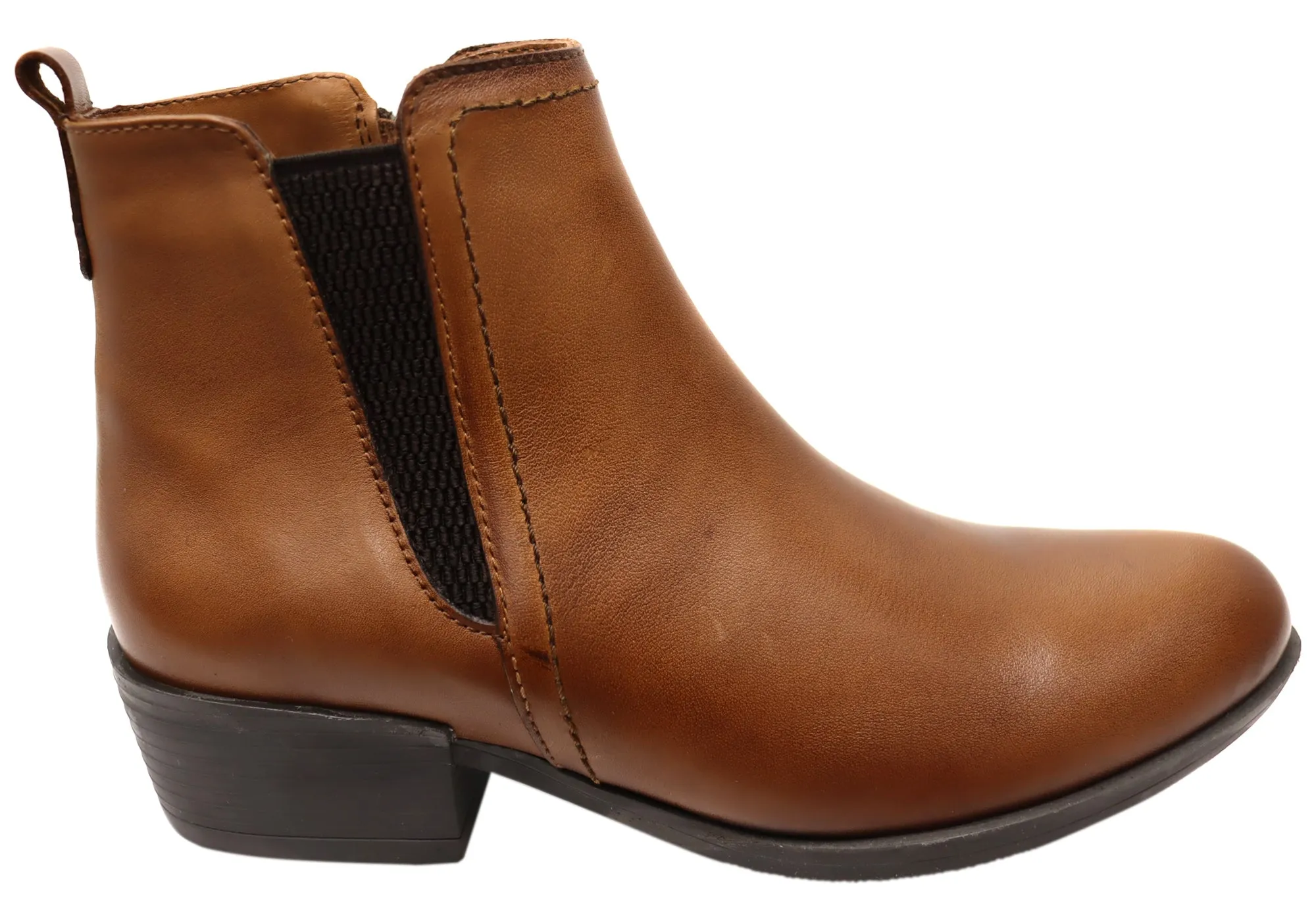 Modern Deep Tread Orizonte Questa Womens European Comfortable Leather Ankle Boots