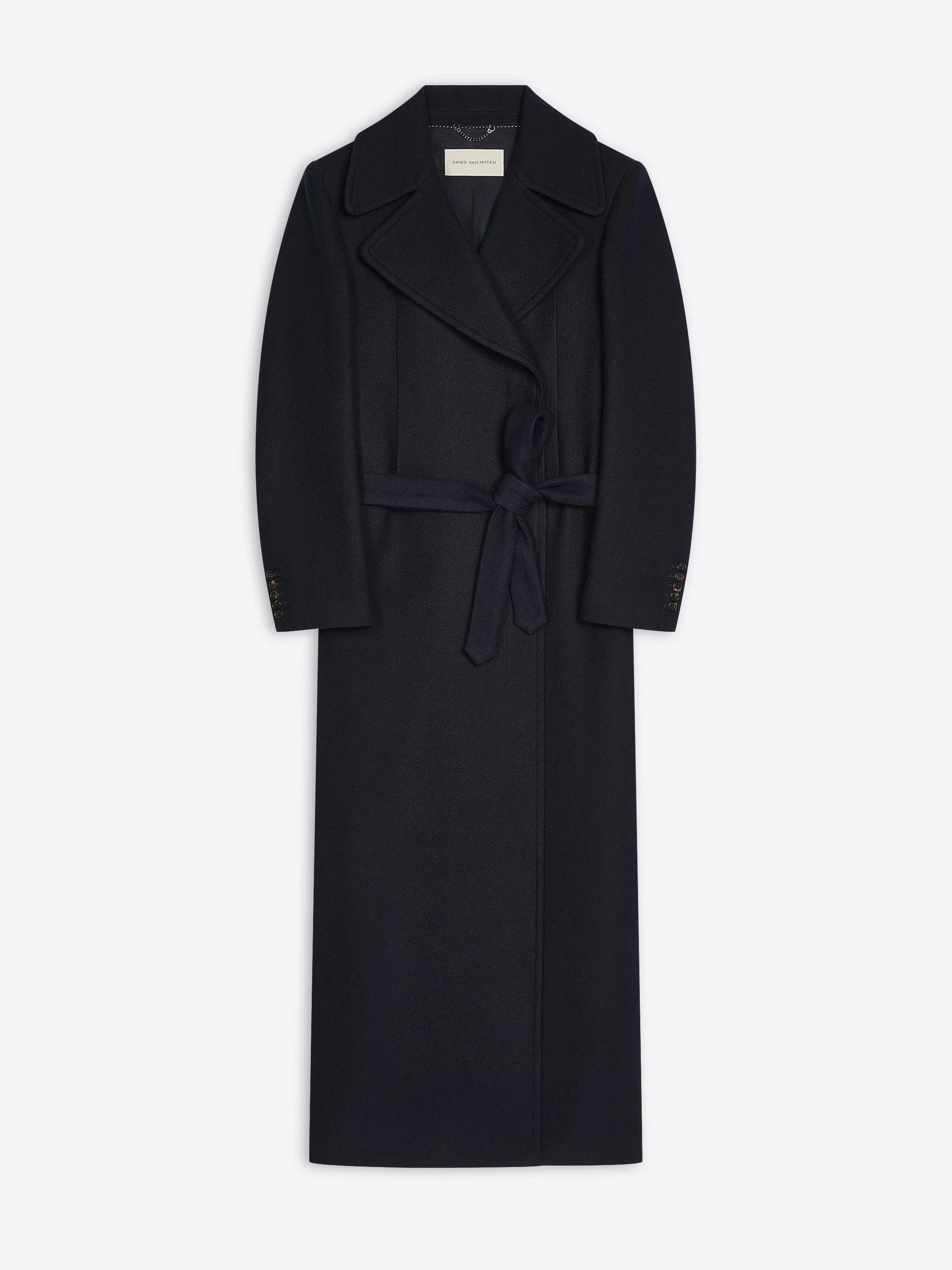 Floor length wool coat Crisp Clean Fit
