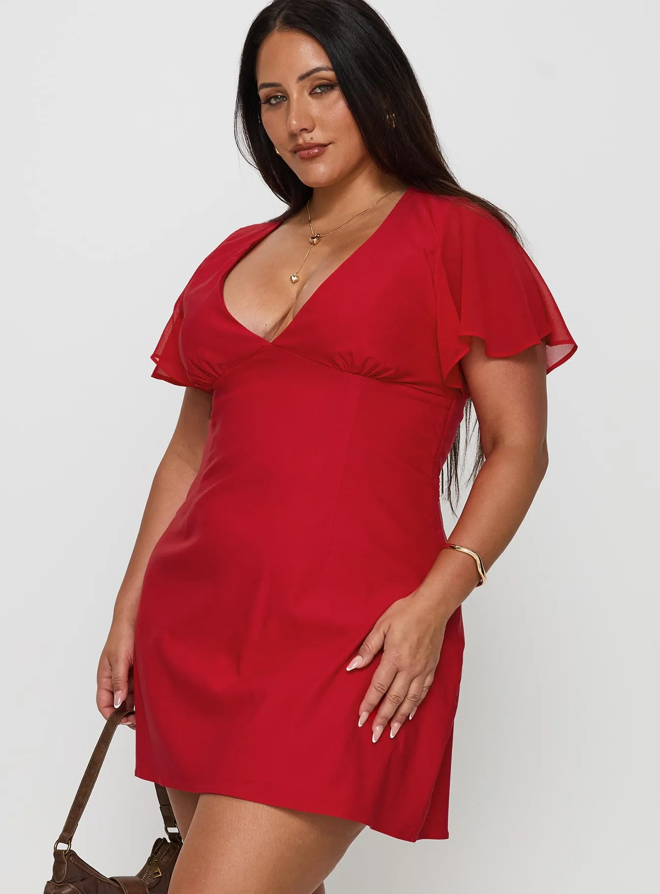 Florie Corset Mini Dress Red Curve Tailored Wear Easy to Wear