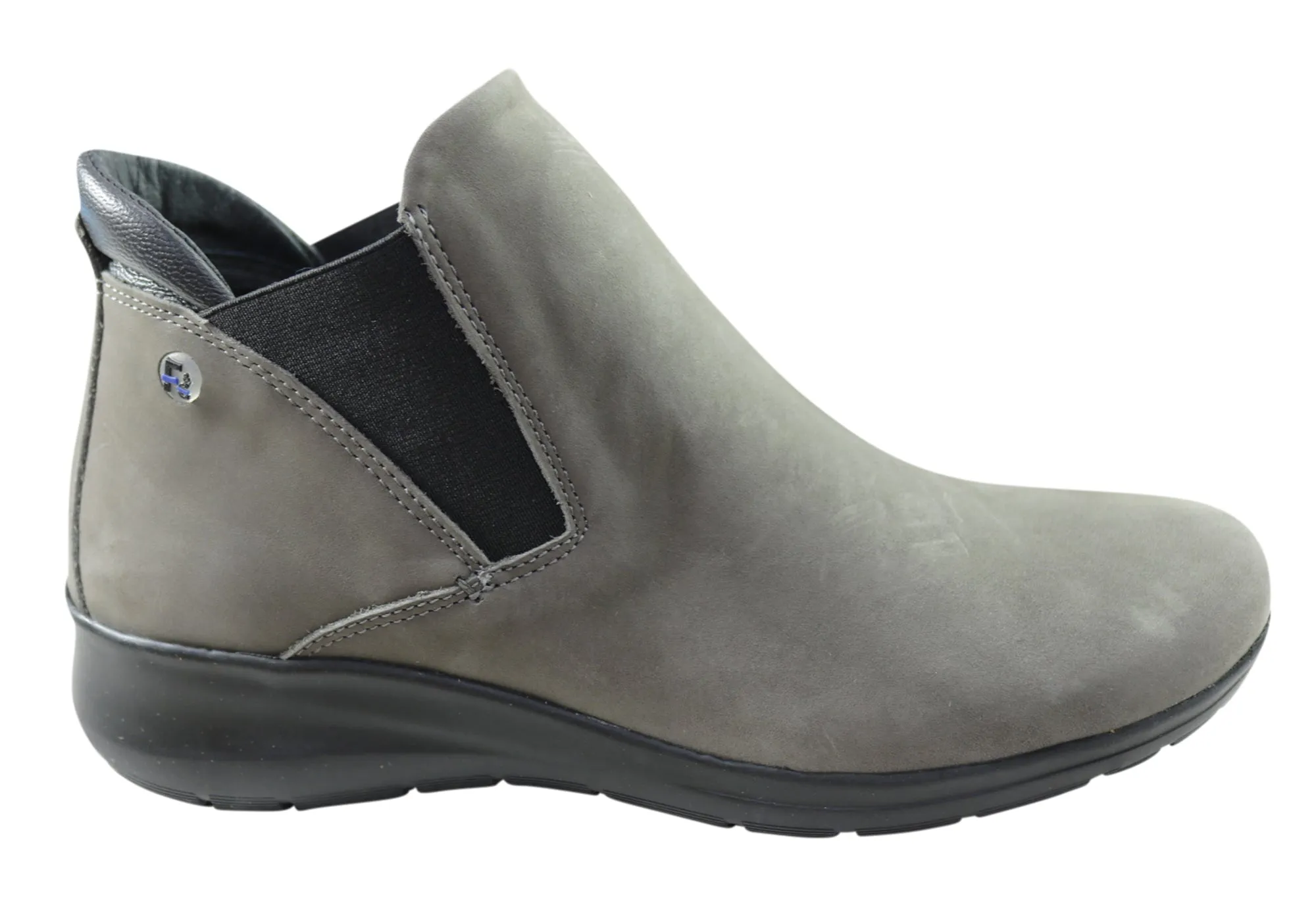 Urban Footwear Flex & Go Yorka Womens Comfort Leather Ankle Boots Made In Portugal