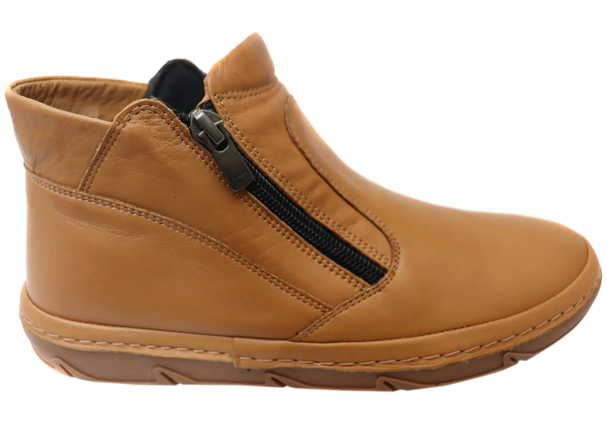 Good Grip Groom Orizonte Maia Womens European Comfortable Leather Ankle Boots