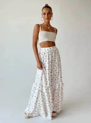 Fowler Maxi Skirt White Light Motion