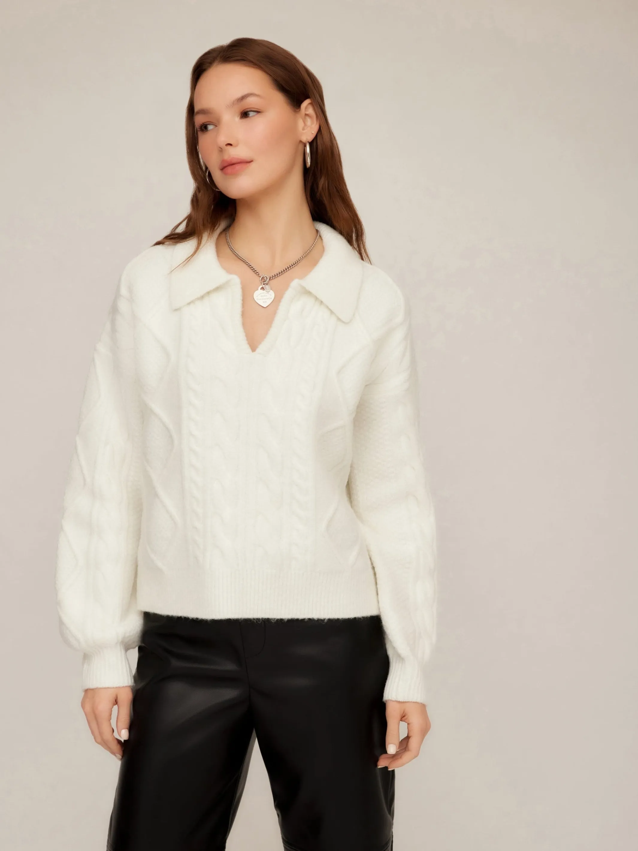 Francis Polo Sweater Layered Ventilation Design Airy Feel