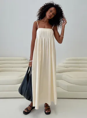 Comfortable and Chic Frankye Maxi Dress Cream