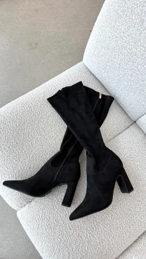 All Rounder Freddy Boots - Black Suede