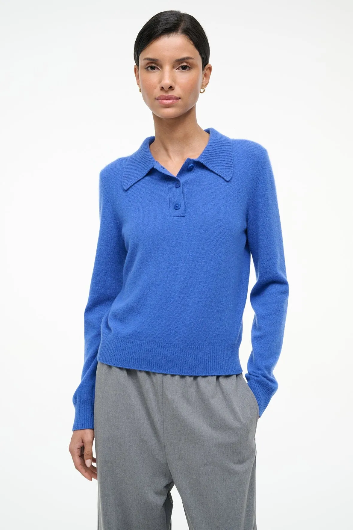 GEMMA CASHMERE SWEATER | SAPPHIRE Soft Texture Easy Fit
