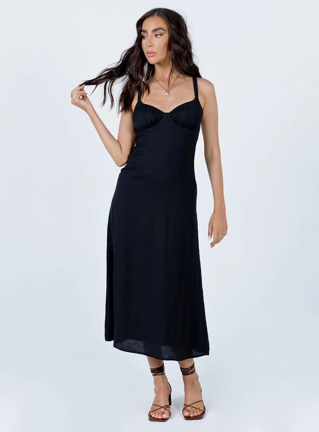 Georgia Midi Dress Black Day Love