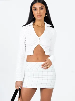 Ginnie Mini Skirt Multi Texture Play Contrast Panel