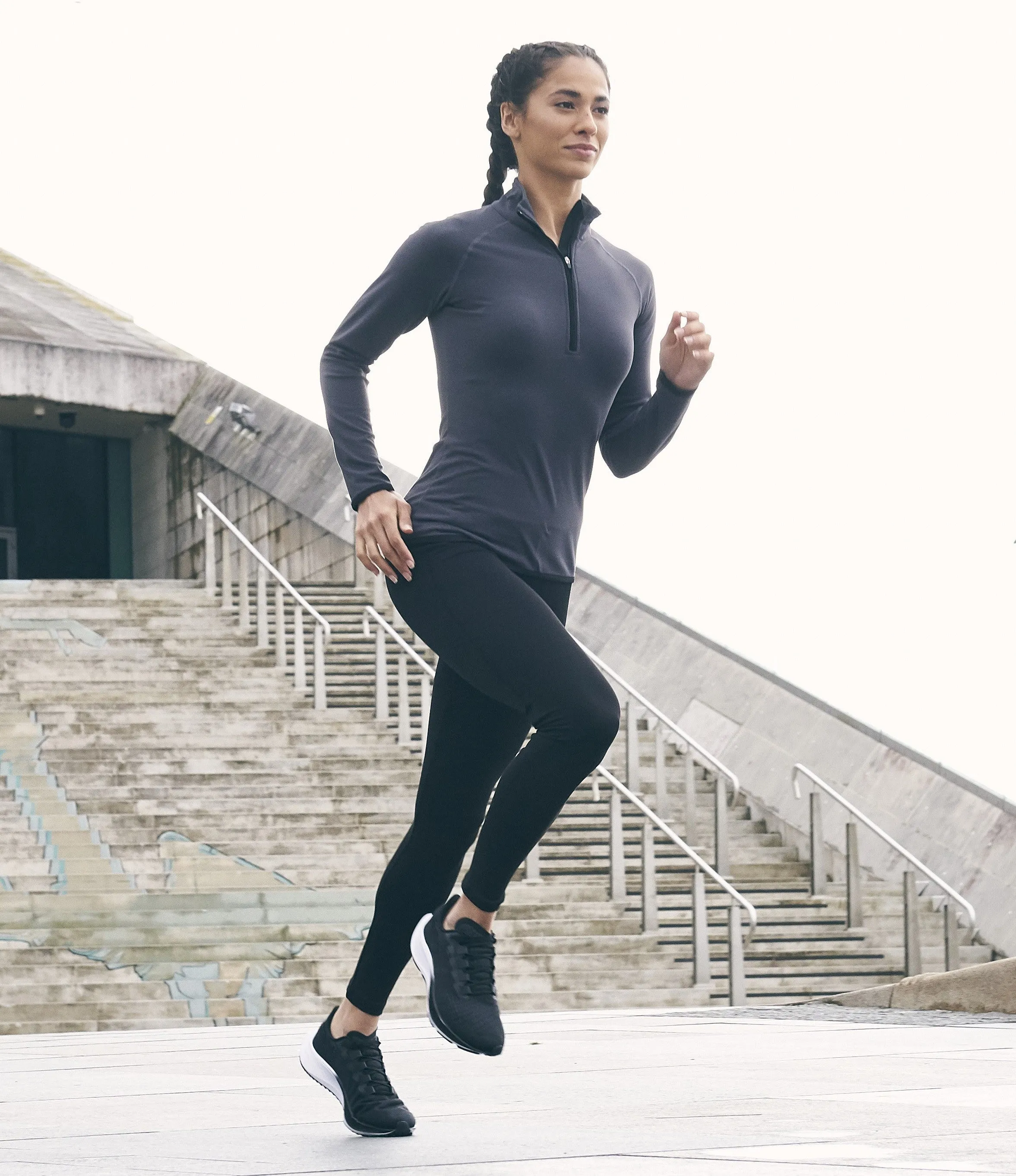 Adventure Ready Girlie Cool 1/2 Zip Sweatshirt | CHARCOAL/JET BLACK