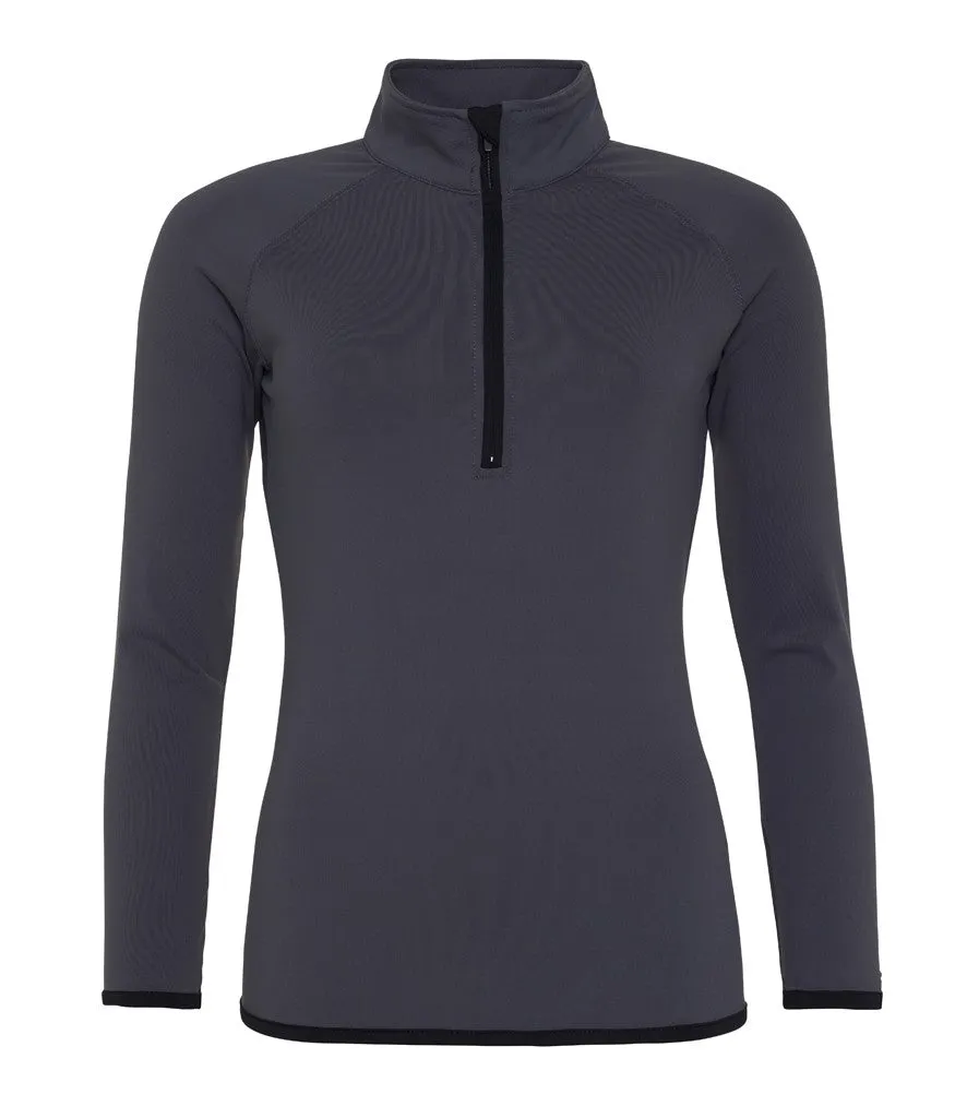 Quick-Dry Tech Chill Layers Girlie Cool 1/2 Zip Sweatshirt | CHARCOAL/JET BLACK