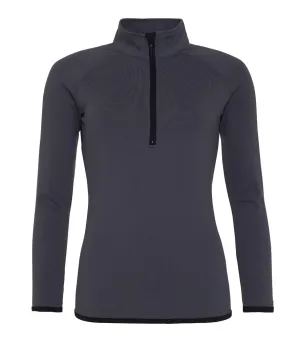 Quick-Dry Tech Chill Layers Girlie Cool 1/2 Zip Sweatshirt | CHARCOAL/JET BLACK