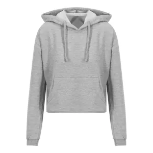 fit test Girlie Cropped Hoodie | HEATHER GREY