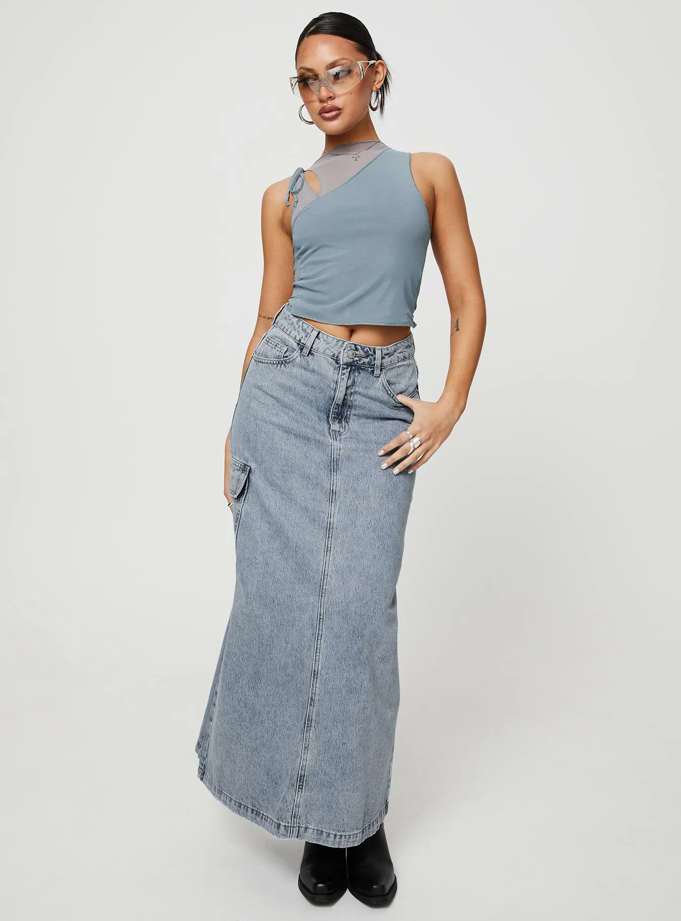 McGuane Denim Midi Skirt Eco conscious Neutral Wear