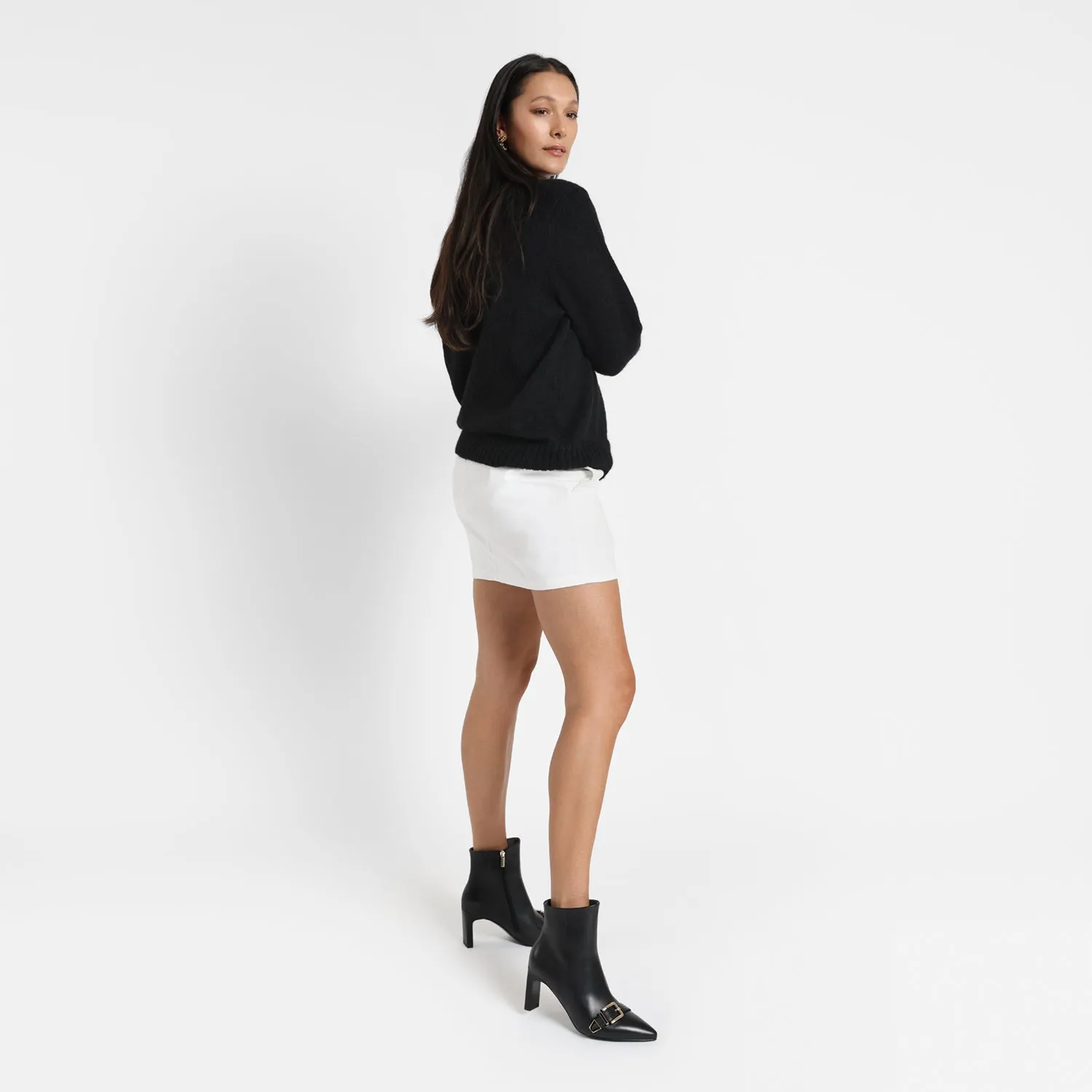 Cozy Heels Fall Fashion Pumps Rome Ltd Ed Ankle Boot | Black leather