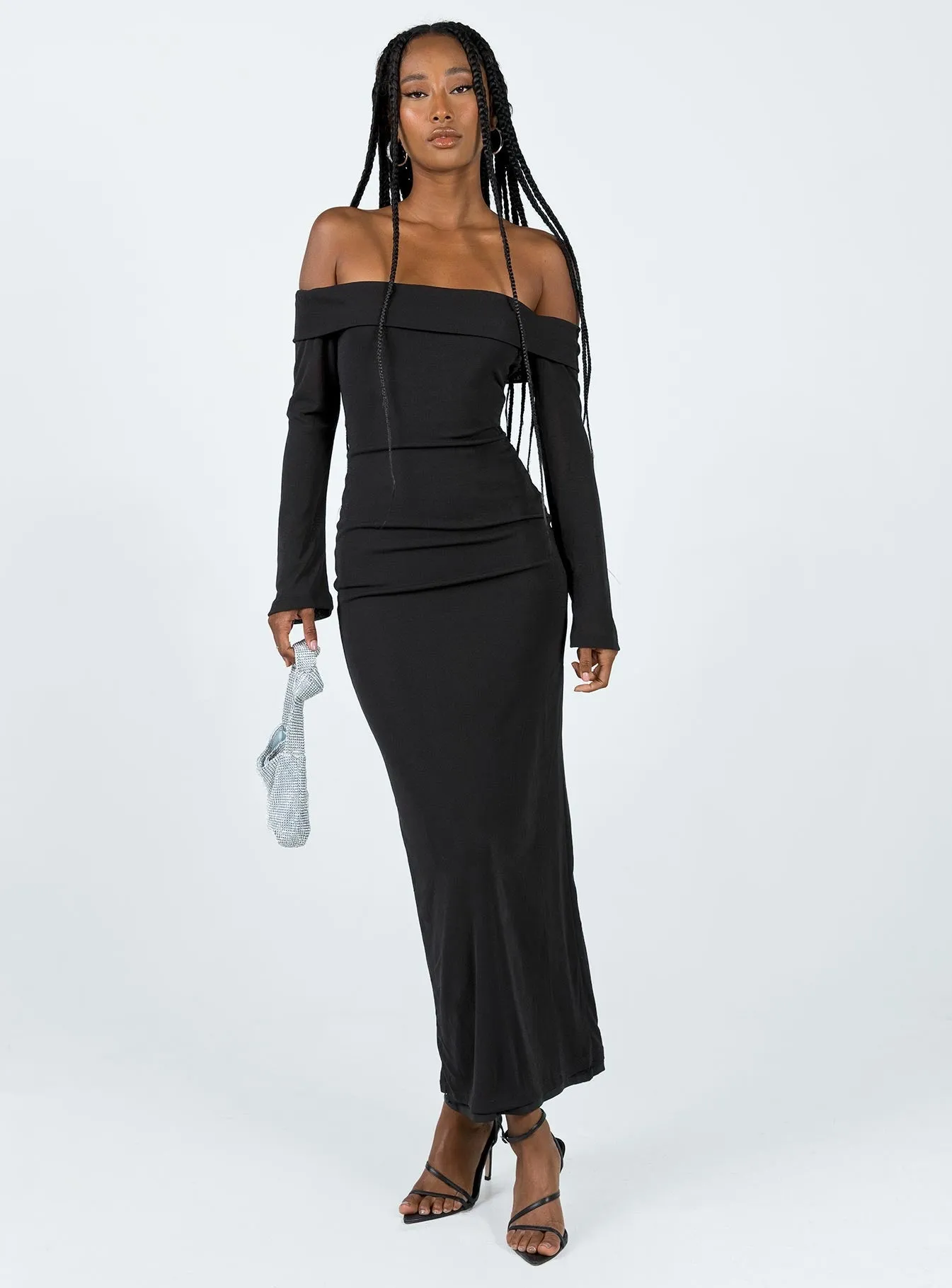 Simple yet sophisticated gown Maida Maxi Dress Black