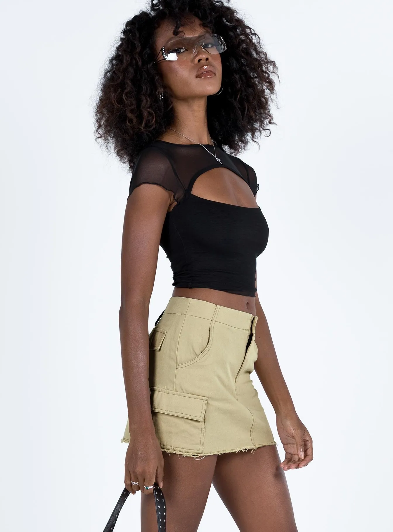 Goodburn Mini Skirt Beige Boutique Exclusive