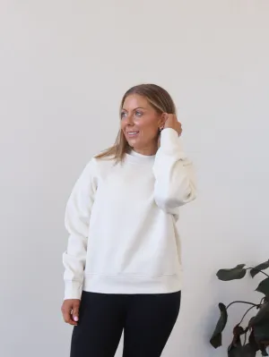 product marbled pattern Gracie Relaxed Crew - Ecru