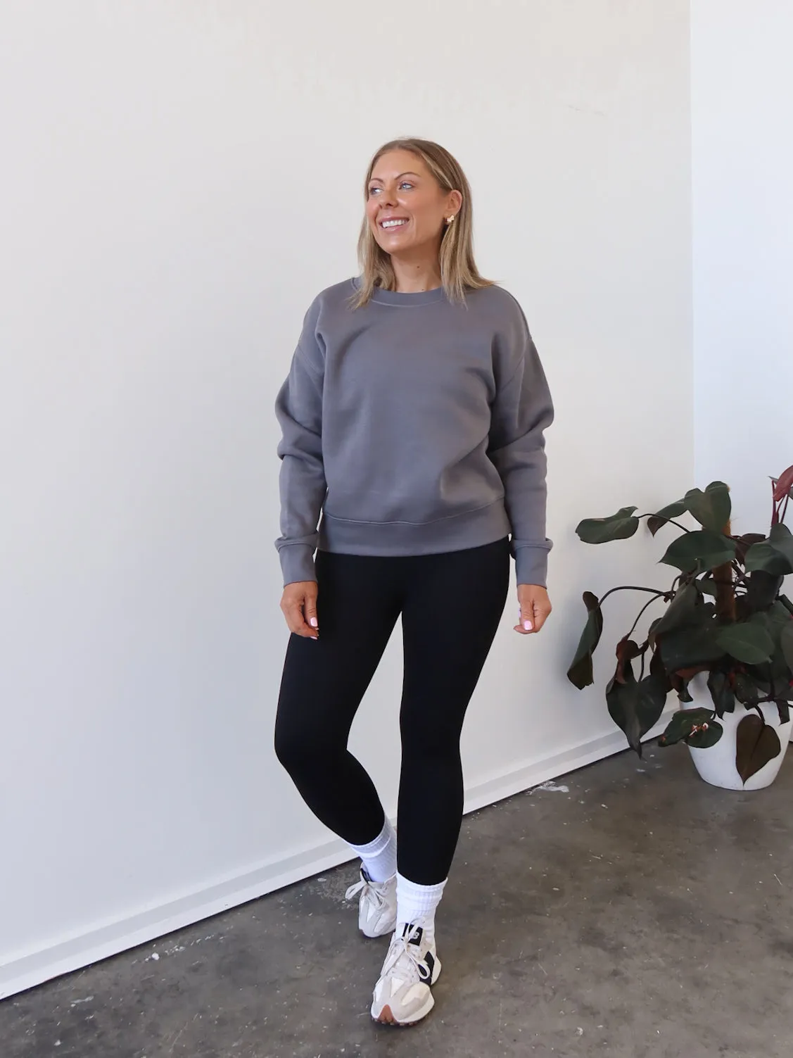 Gracie Relaxed Crew - Shadow product formal casual harmony