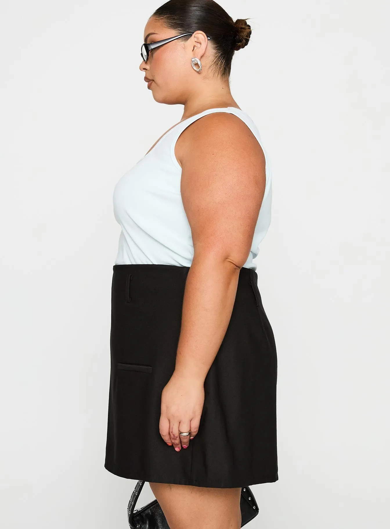 Grant My Wish Mini Skort Black Curve Ethically Made Celebrity Style