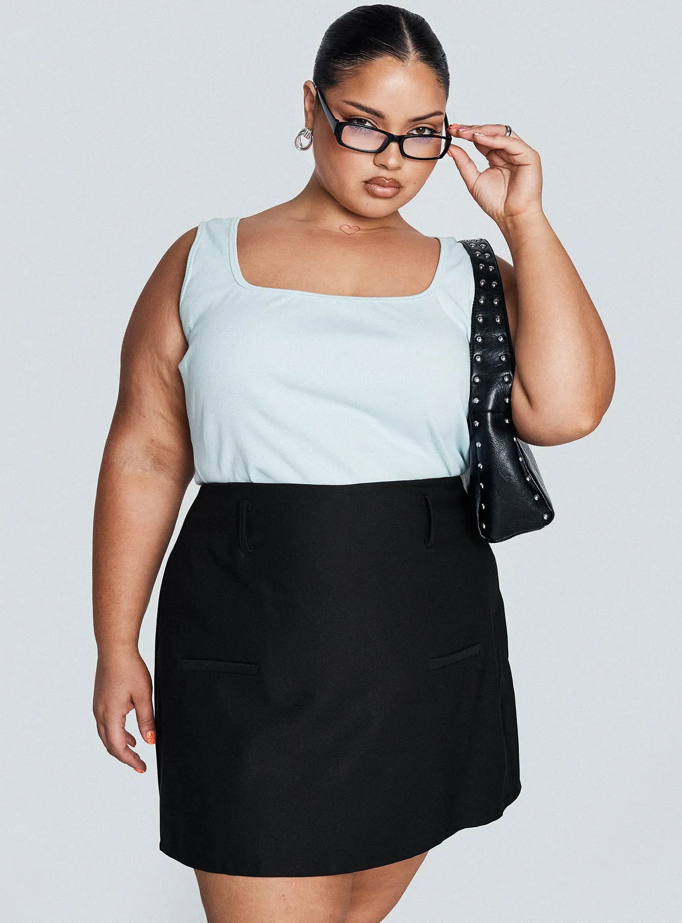 Core Collection Crisp Look Grant My Wish Mini Skort Black Curve