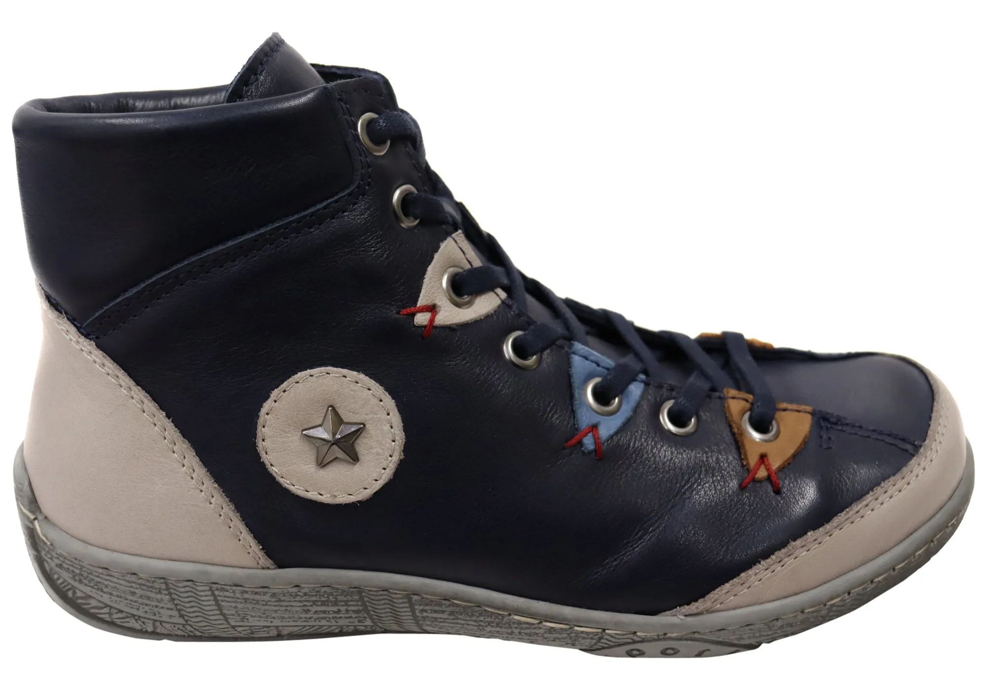 Orizonte Tova Womens European Comfortable Leather Ankle Boots Modern Cut Suede Surface