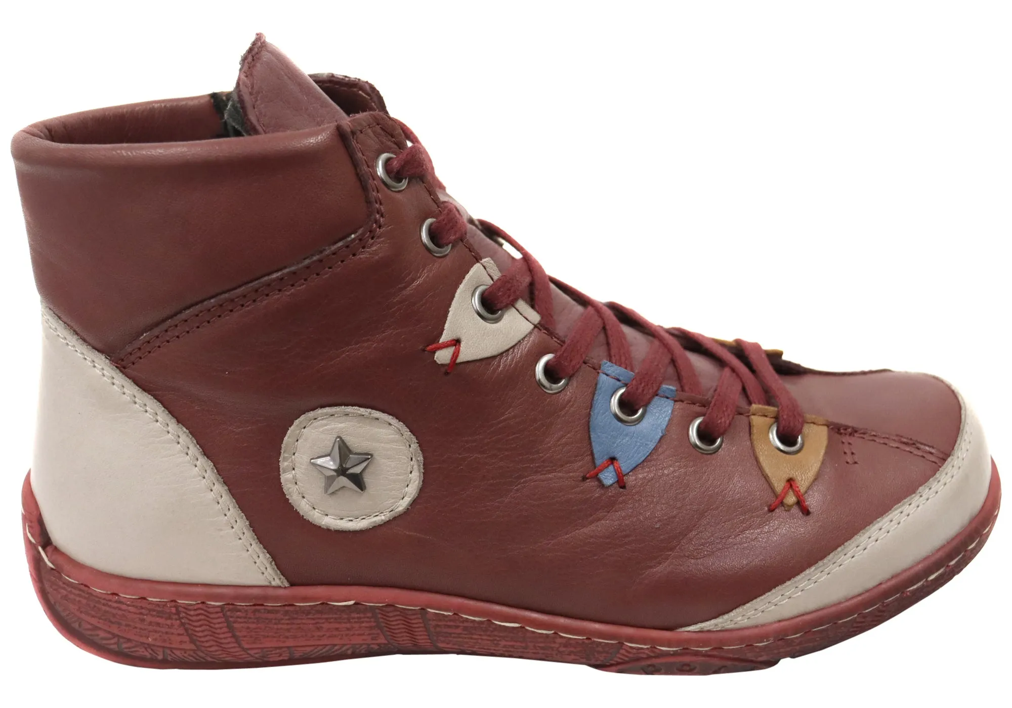 Orizonte Tova Womens European Comfortable Leather Ankle Boots Durable Welted Construction Shock Absorbing