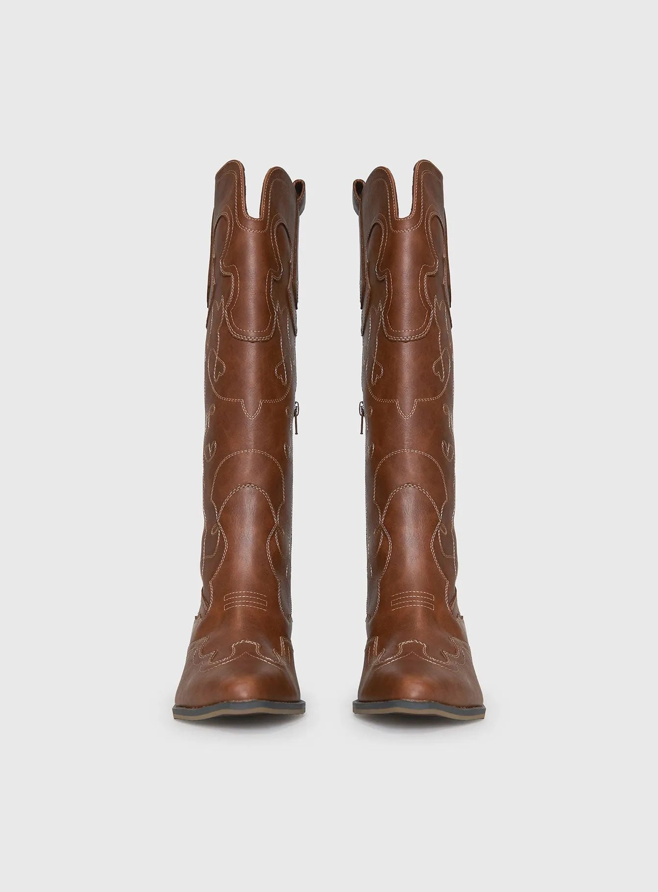 Therapy Malvin Cowboy Boots Tan Sport Aesthetic