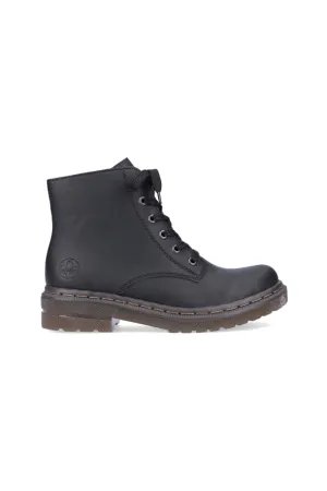 Breathable Interior Rieker Ladies boots 78240-00 in Black