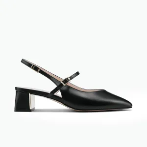 Confident Mood Harper Slingback Heel | Black leather