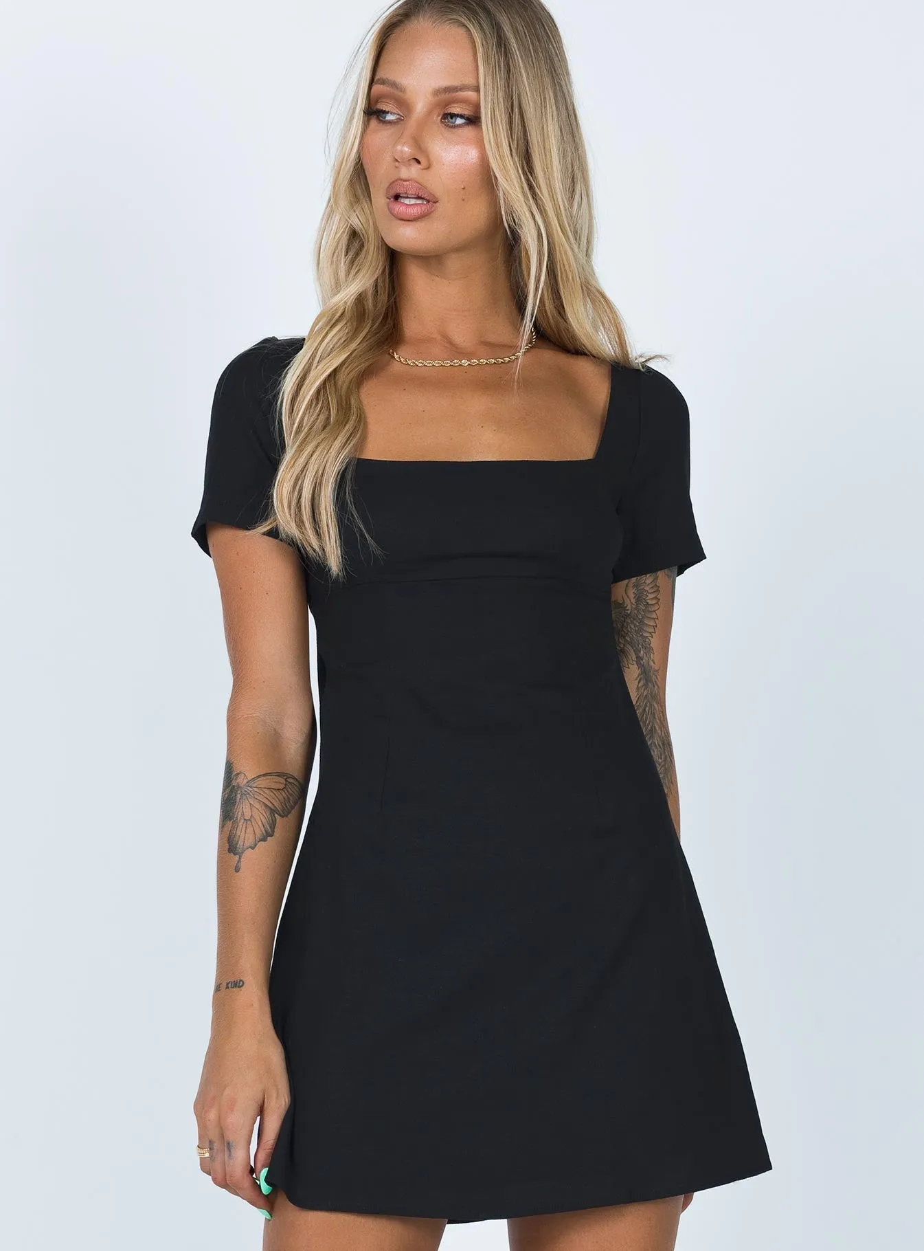 Hastings Mini Dress Black Color-Blocked