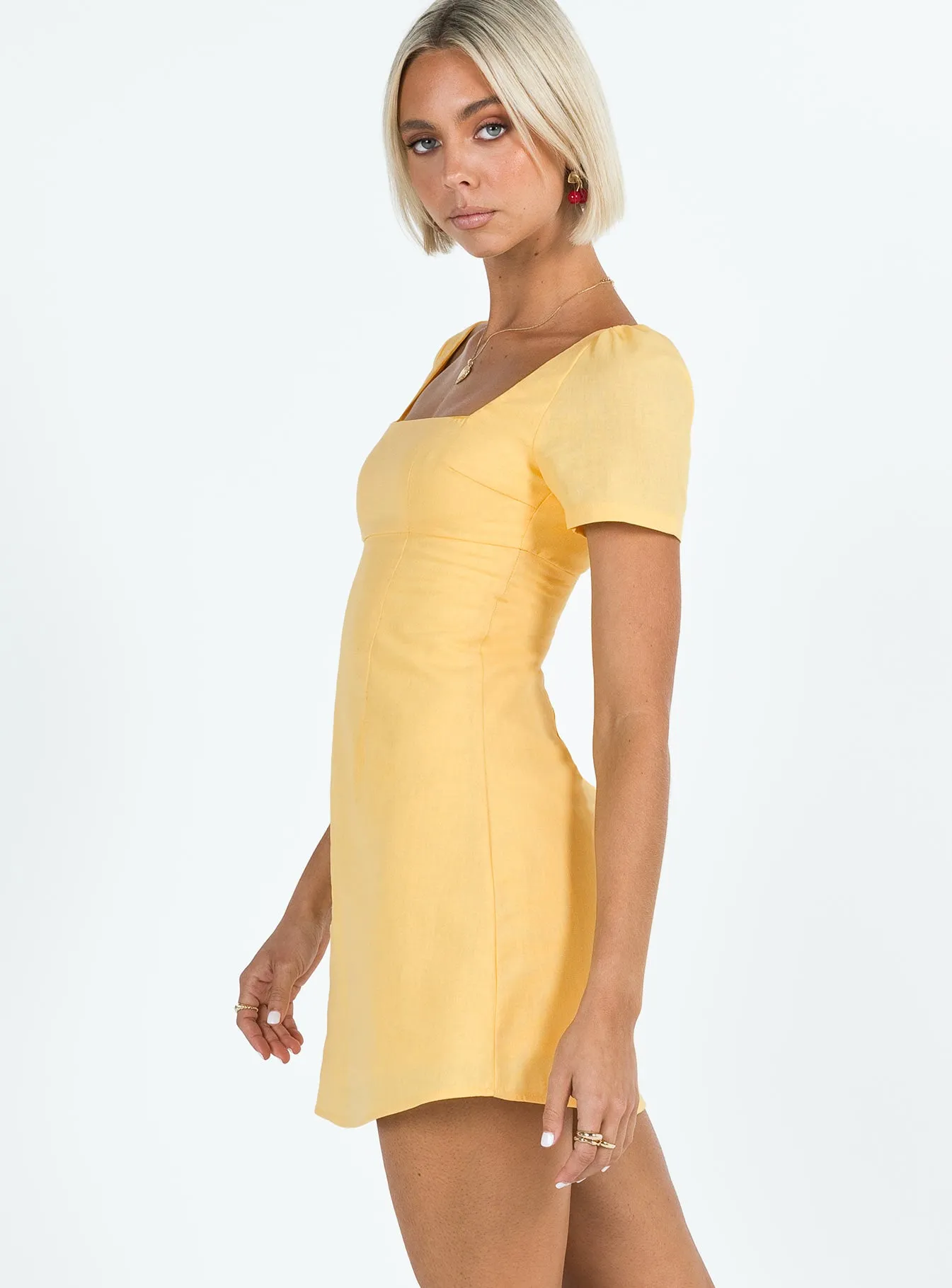 Youth Charm Hastings Mini Dress Yellow