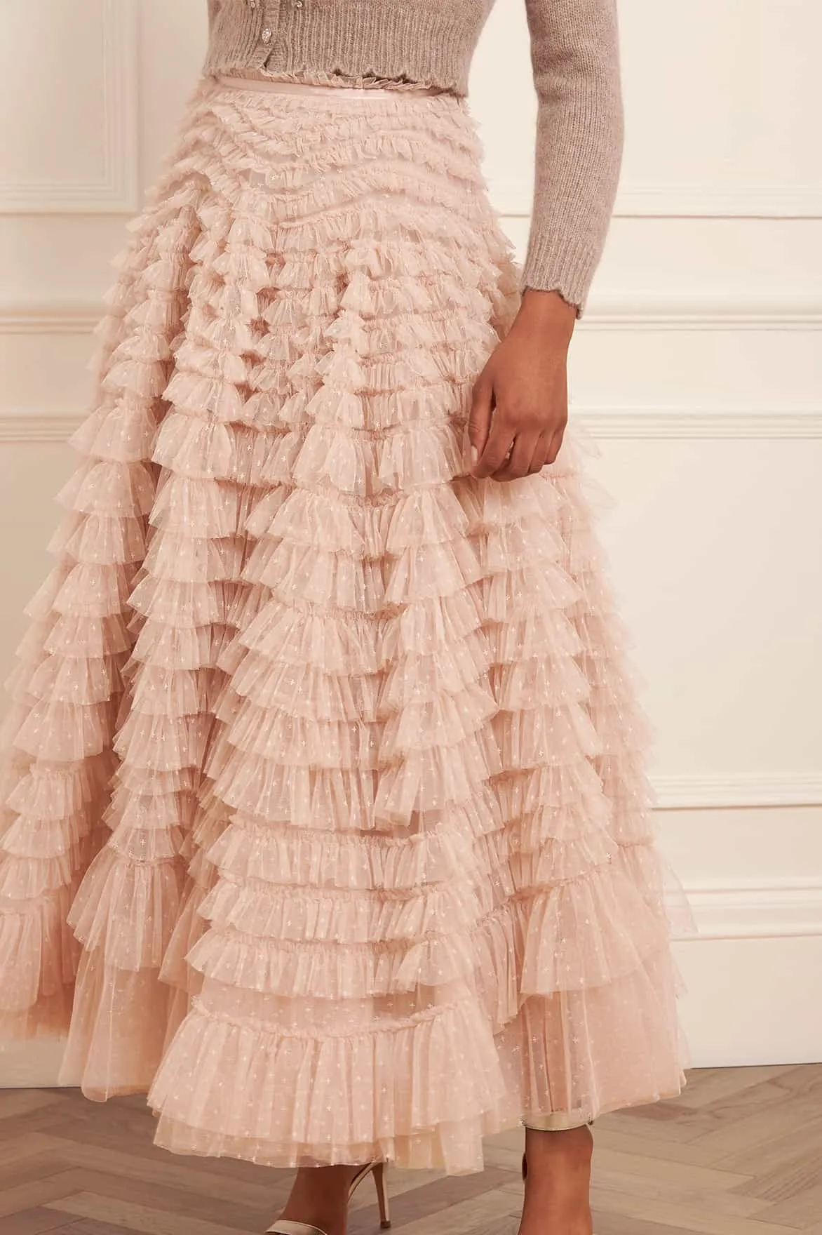 Global Inspiration Hattie Ruffle Ankle Skirt