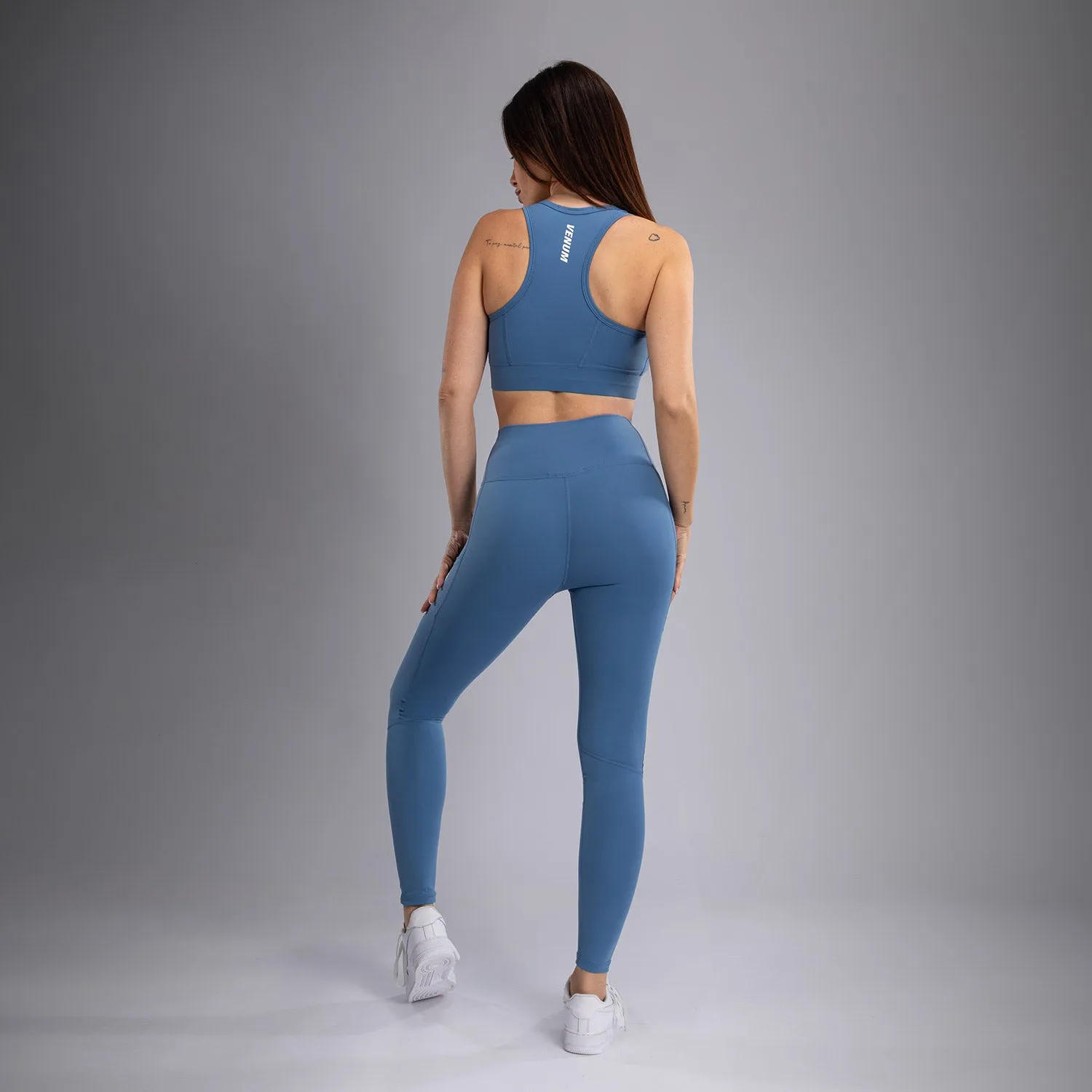 Venum Essential Women's Performance Leggings - Storm Blue Park Run For Kids Non Sheer Material
