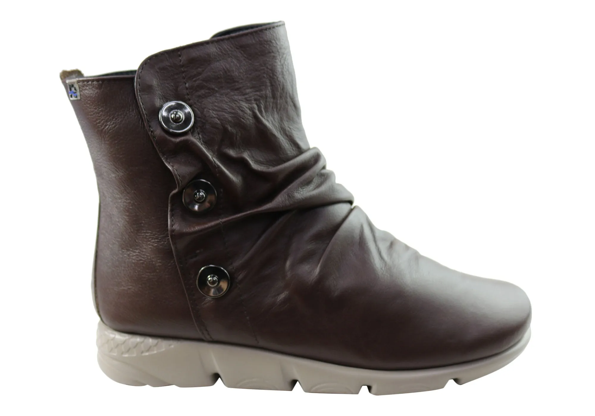 Flex & Go Loz Womens Comfortable Leather Ankle Boots Made In Portugal Torsional Rigidity Frame